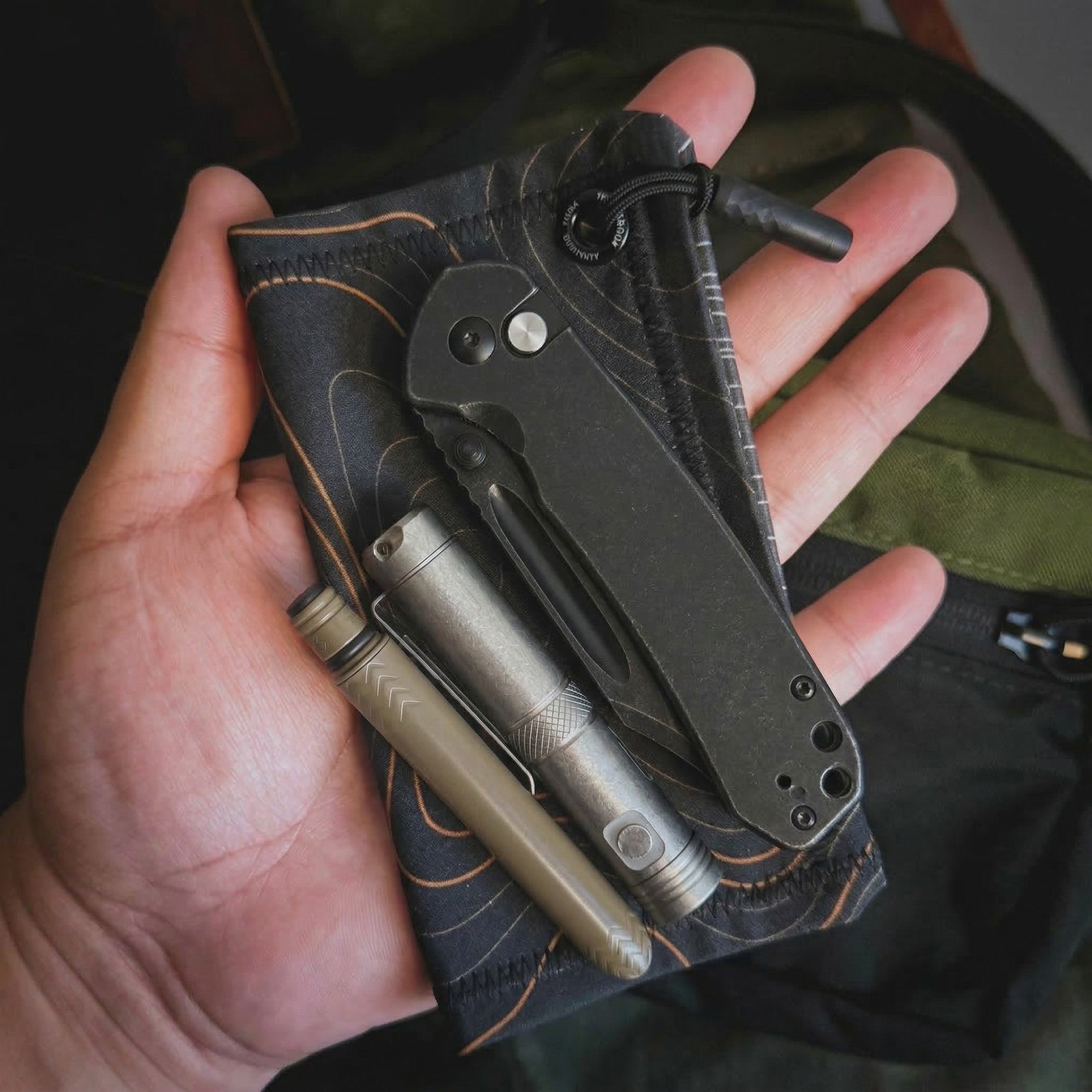 CJRB Bowie Pyrite J1942 AR-RPM9 Steel Blade Steel Handle Folding Knives - Black Coating Stonewash (J1942-BST)