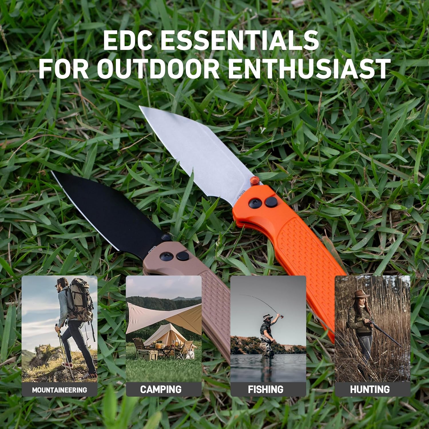 CJRB Pyrite-Light J1945 AR-SFII Steel FRN Handle Folding Knives - Brown FRN Handle/Black PVD Blade (J1945-BBN)