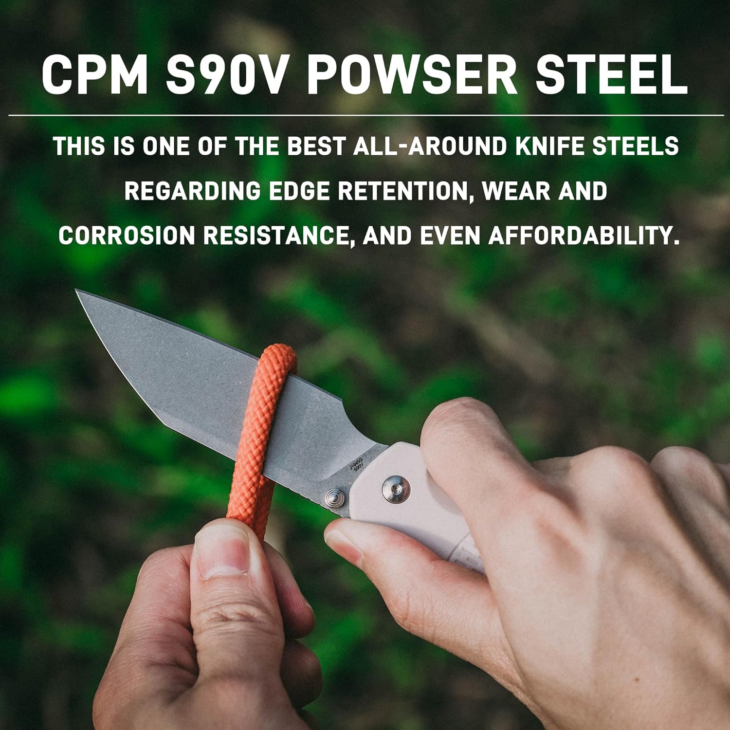 CJRB Pyrite-Light J1945 CPM S90V Steel Light Grey FRN Handle Folding Knives