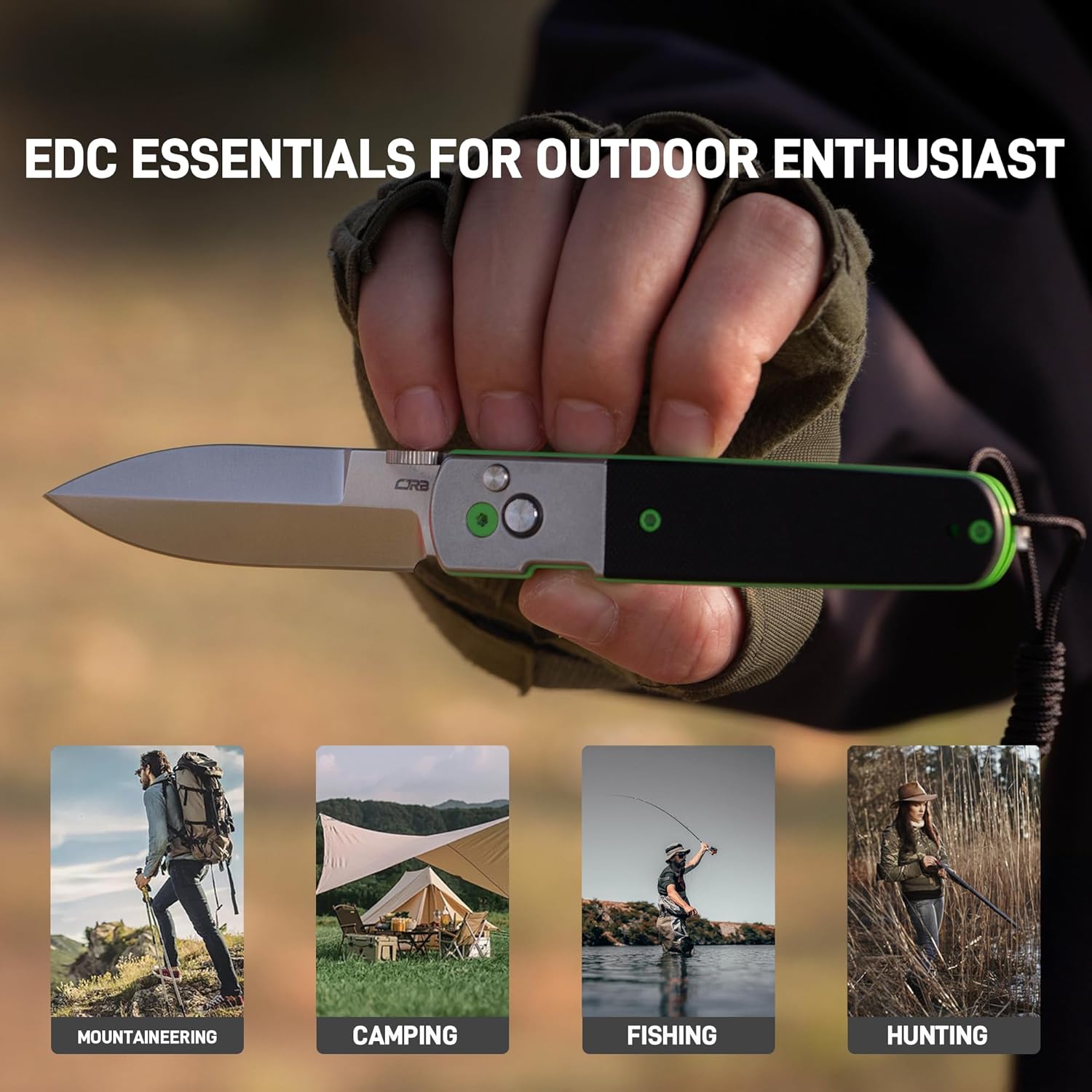 CJRB Locust J1951 AR-RPM9 Blade Steel G10 Handle Folding Knives, J1951-SBK