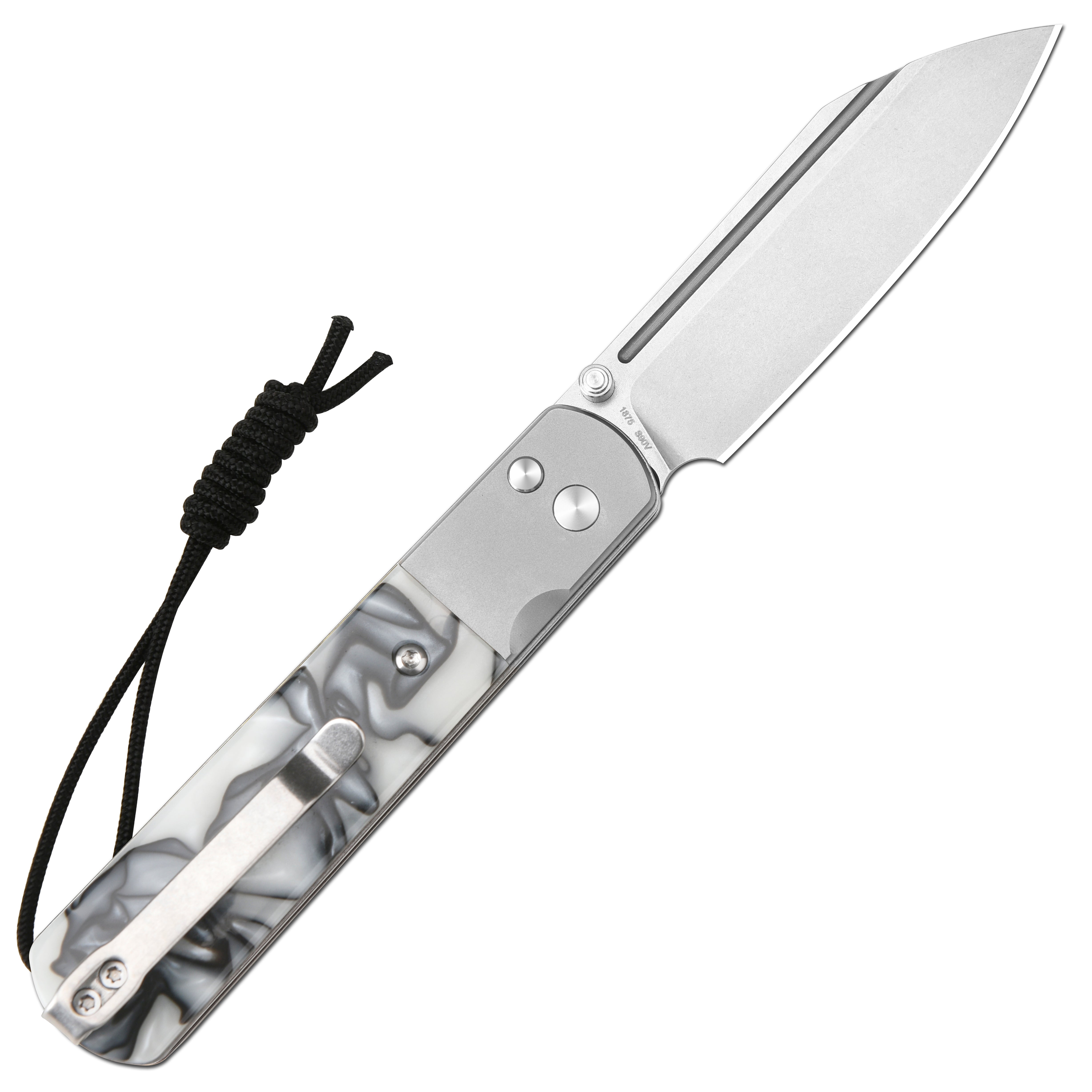 Artisan Cutlery Holm 1875P AR-RPM9 Steel Blade Acrylic Handle Folding Knives - Blade & White (1875P-WHA)