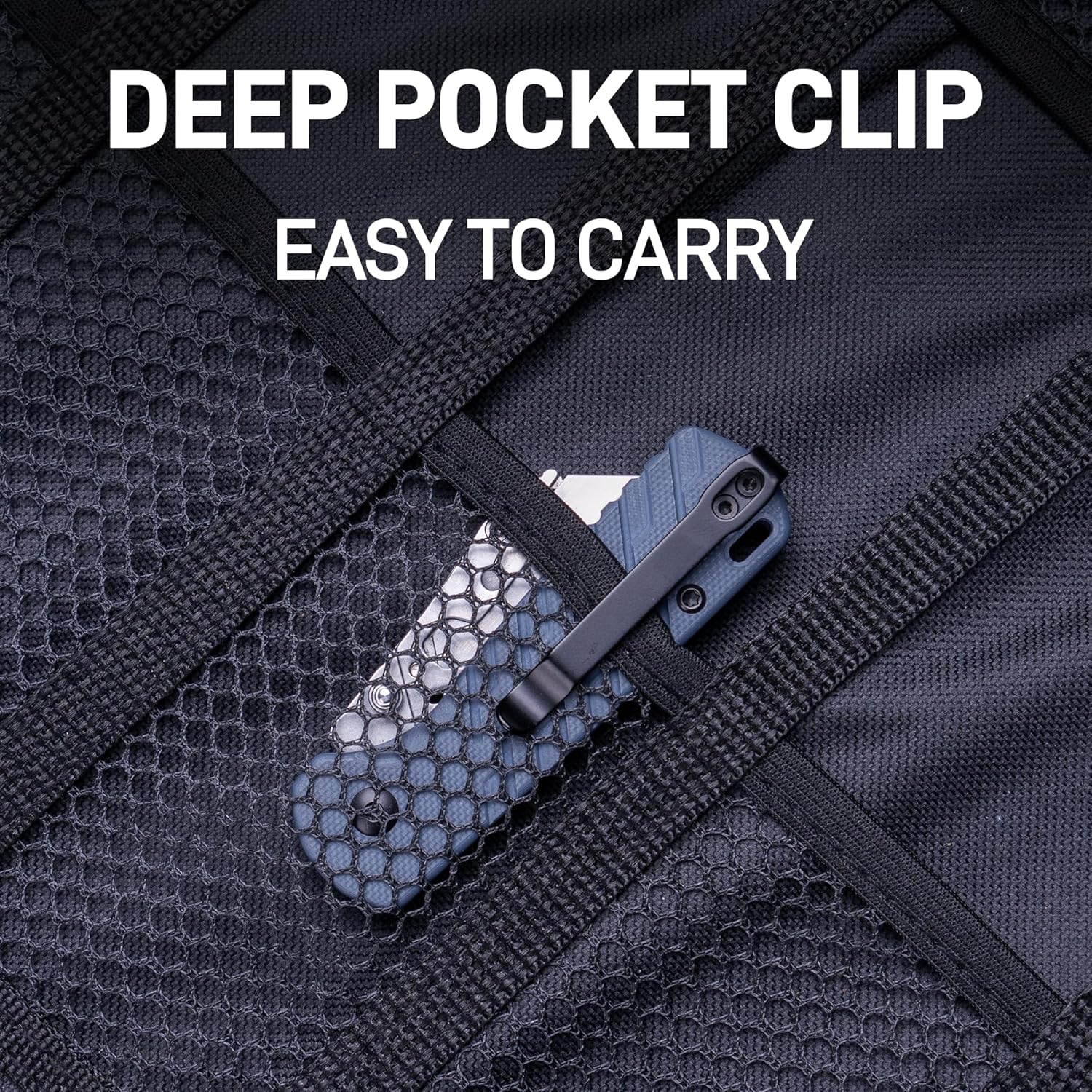 CJRB Boxer J1967 G10 Handle Folding Utility Knife, with 10 Extra Blades (Blue Ripple)