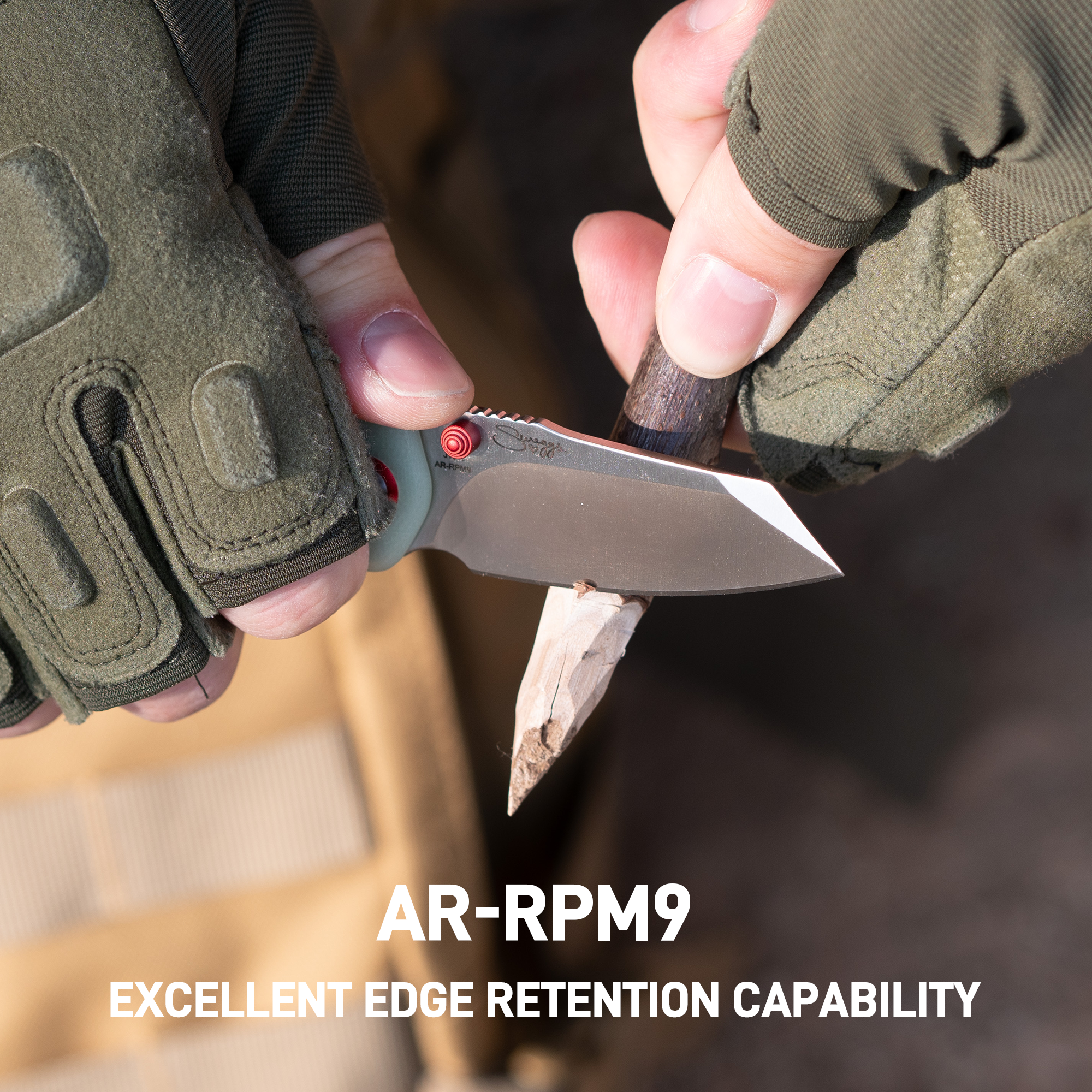 CJRB Maileah Front Flipper & Liner Lock G10(Glow In the Dark) Handle (2.39'' Sand Polish AR-RPM9 Blade) J1918-GD