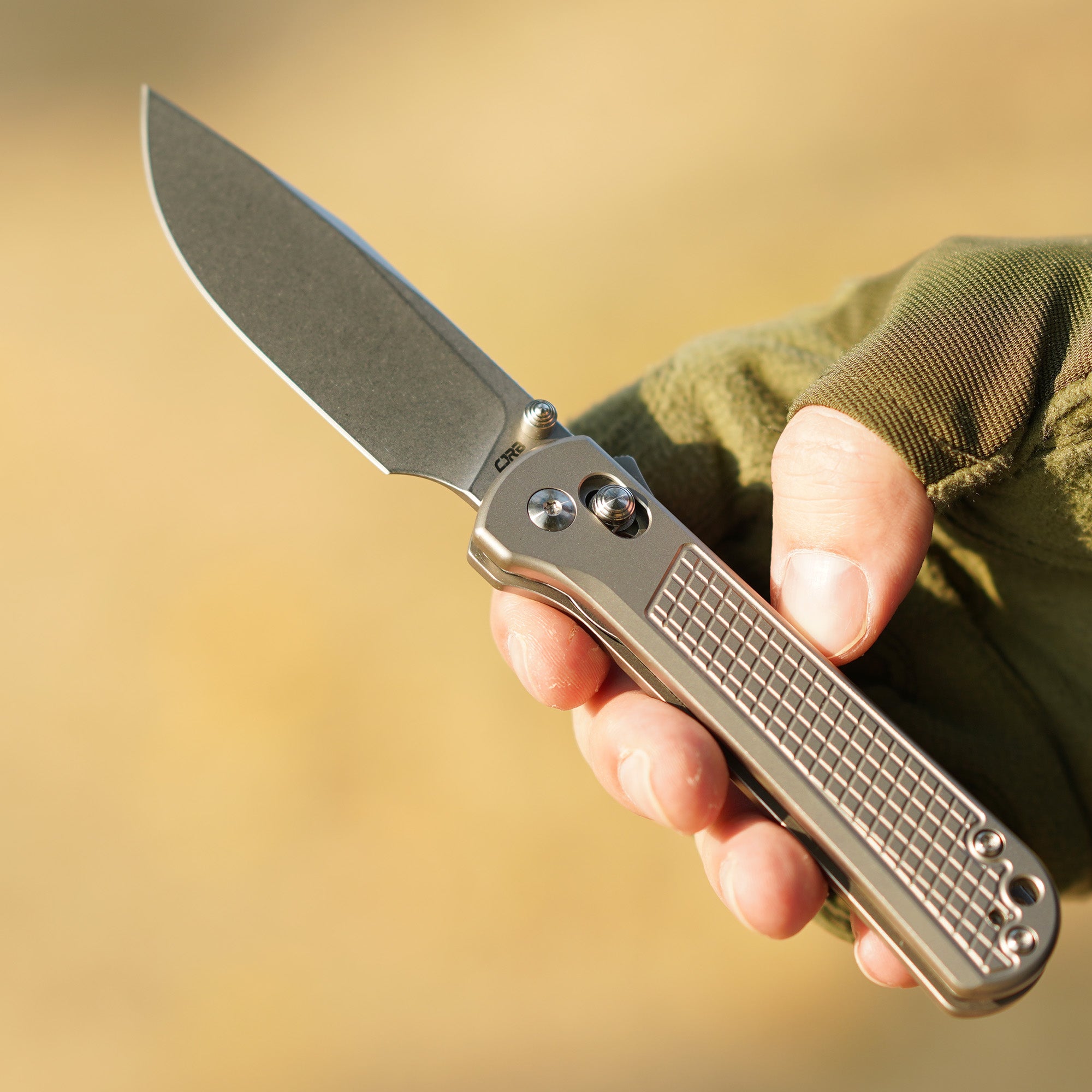 CJRB Bolt J1960G S90V Steel Blade Titanium Handle Folding Knives