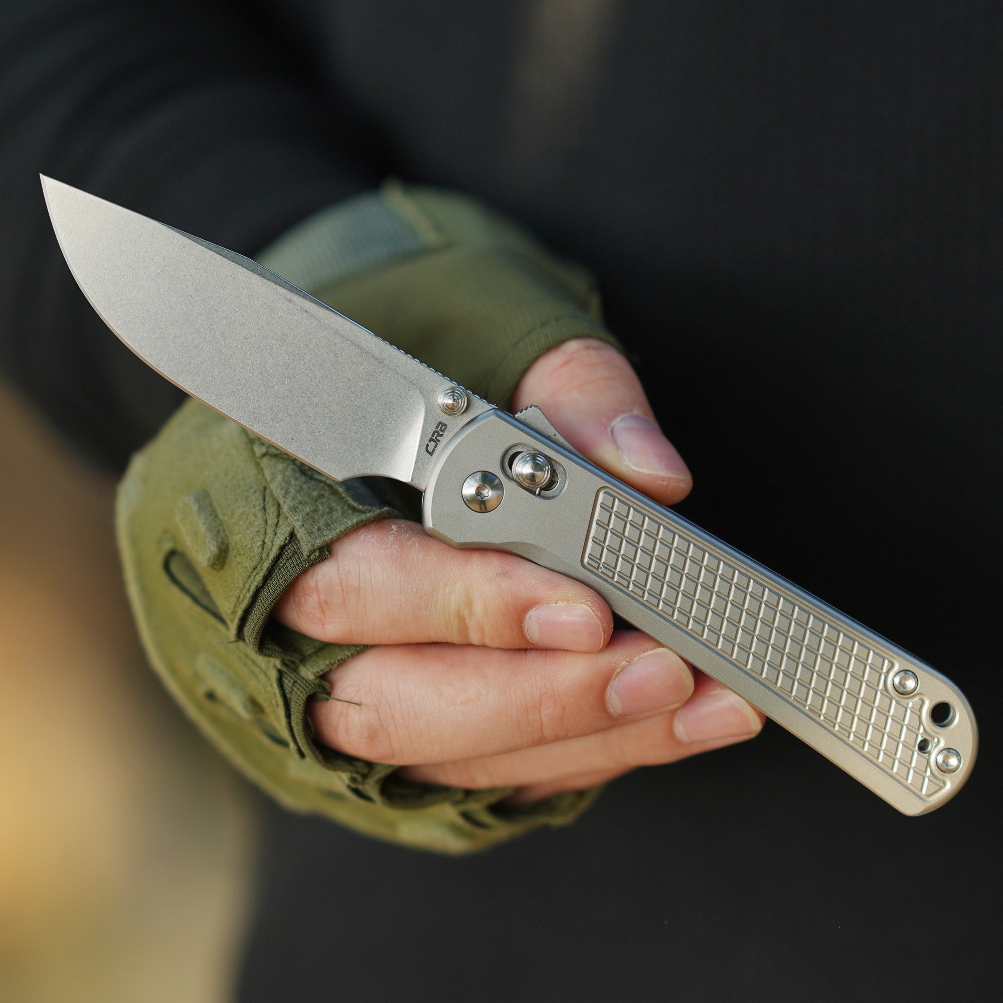 CJRB Bolt J1960G S90V Steel Blade Titanium Handle Folding Knives