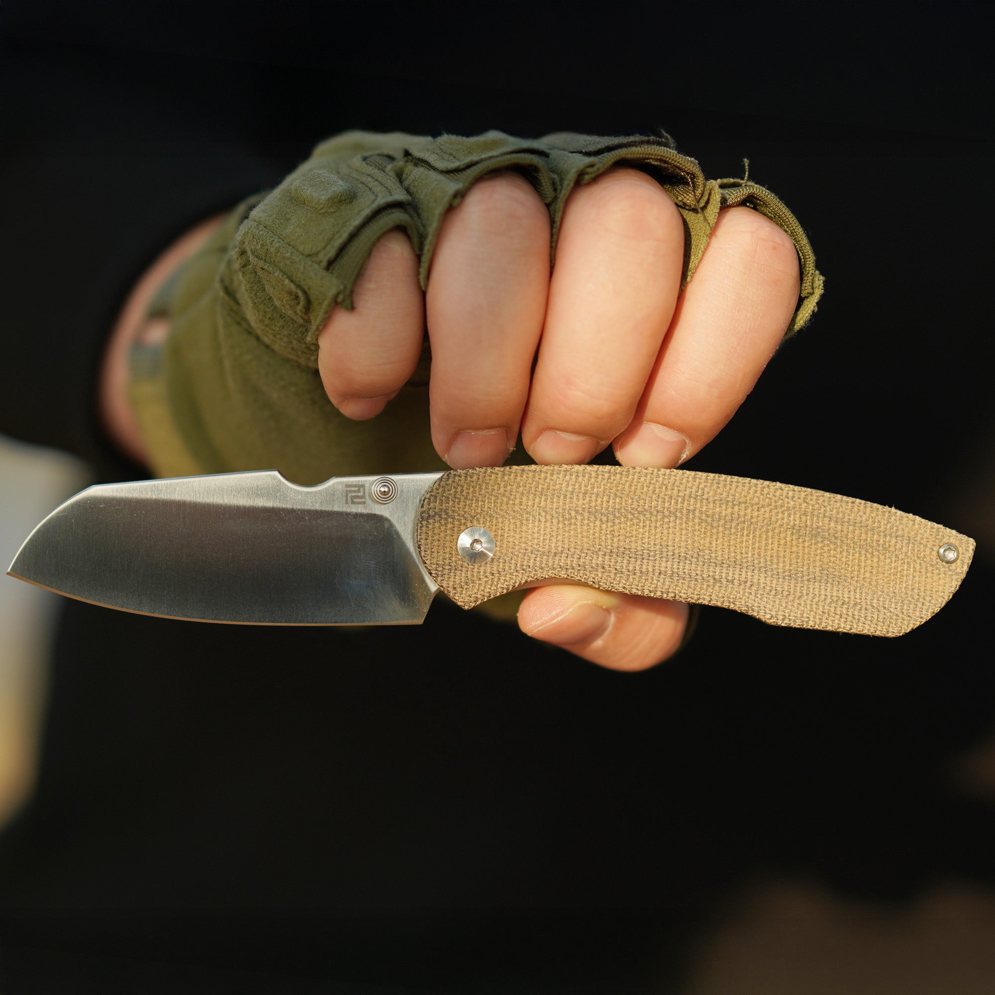 ArtisanCutlery Prime 1866G S90V Blade Micarta+Titanium Handle Folding Knives