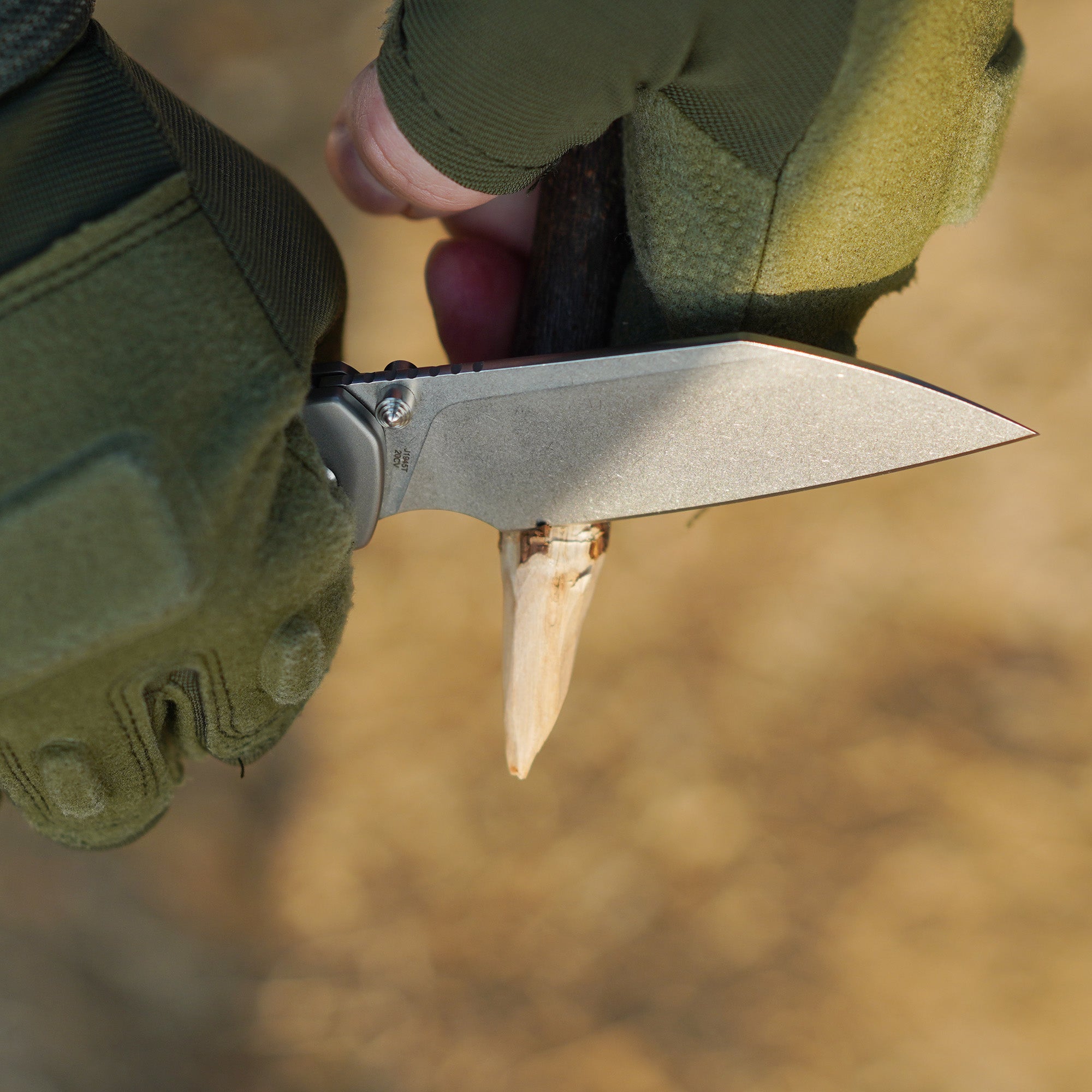 CJRB Pyrite-Light J1945T CPM 20CV Steel Titanium Handle Folding Knives(Exclusive)