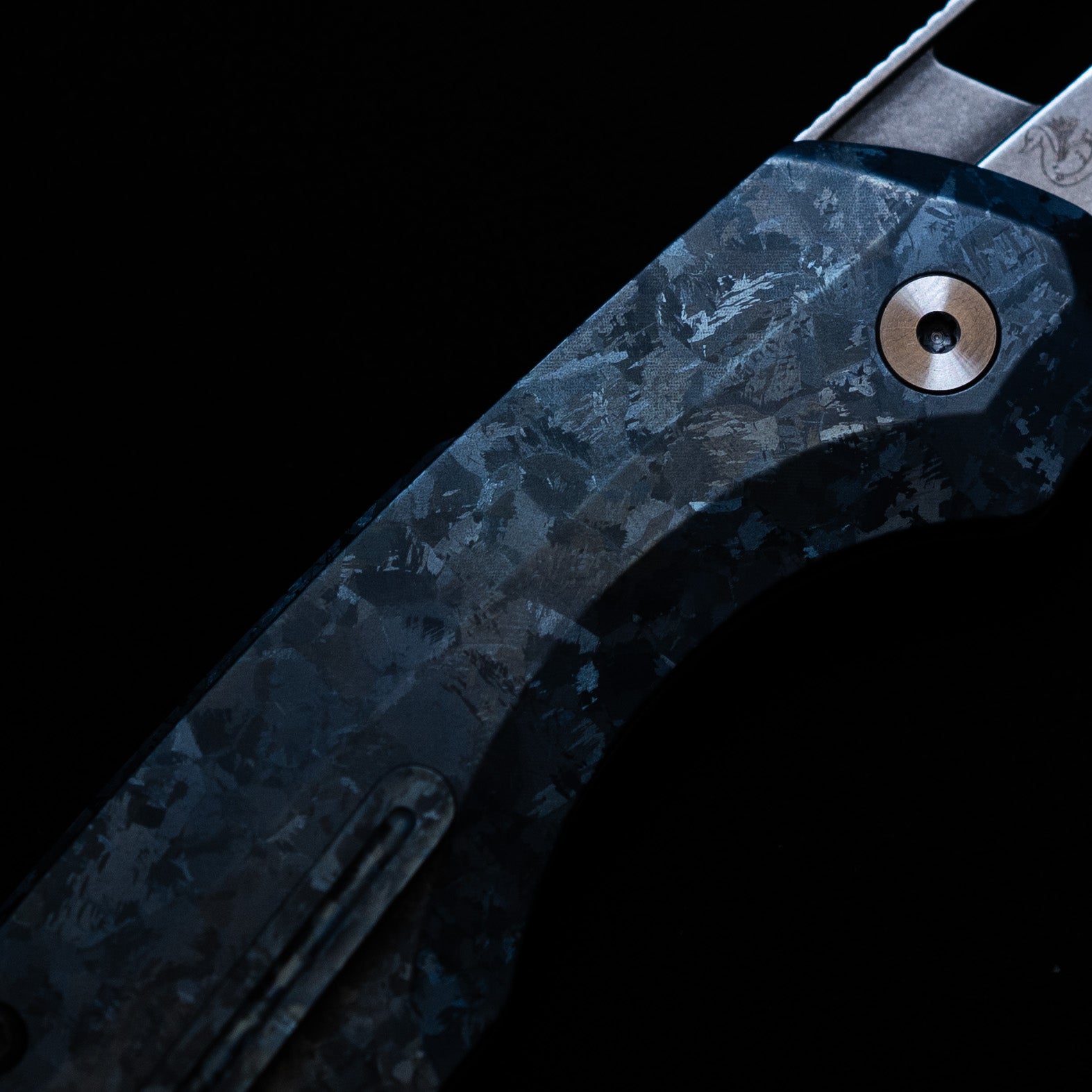 Artisan Cutlery Mousebird Thumb Hole Top Liner lock Lock EDC Knife Crystal Titanium Handle Crystal Titanium Clip(3'' CPM S35VN Stone Wash Blade ) 1889G-CBU