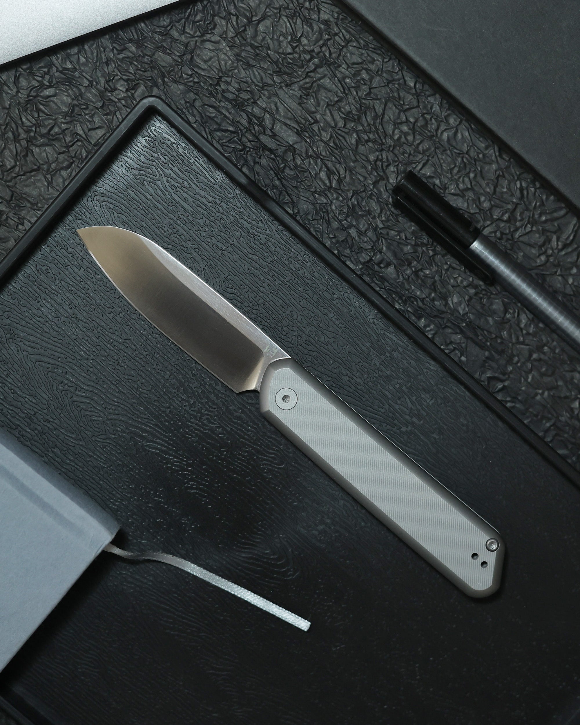 Artisan Cutlery IO ATZ-1872G S90V Blade Titanium Handle Folding Knives