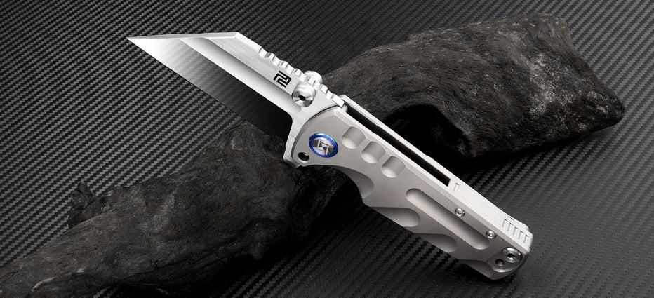 Artisan Cutlery Proponent ATZ-1820G S35VN Blade Titanium Handle Folding Knives - Grey (1820G-GYS)