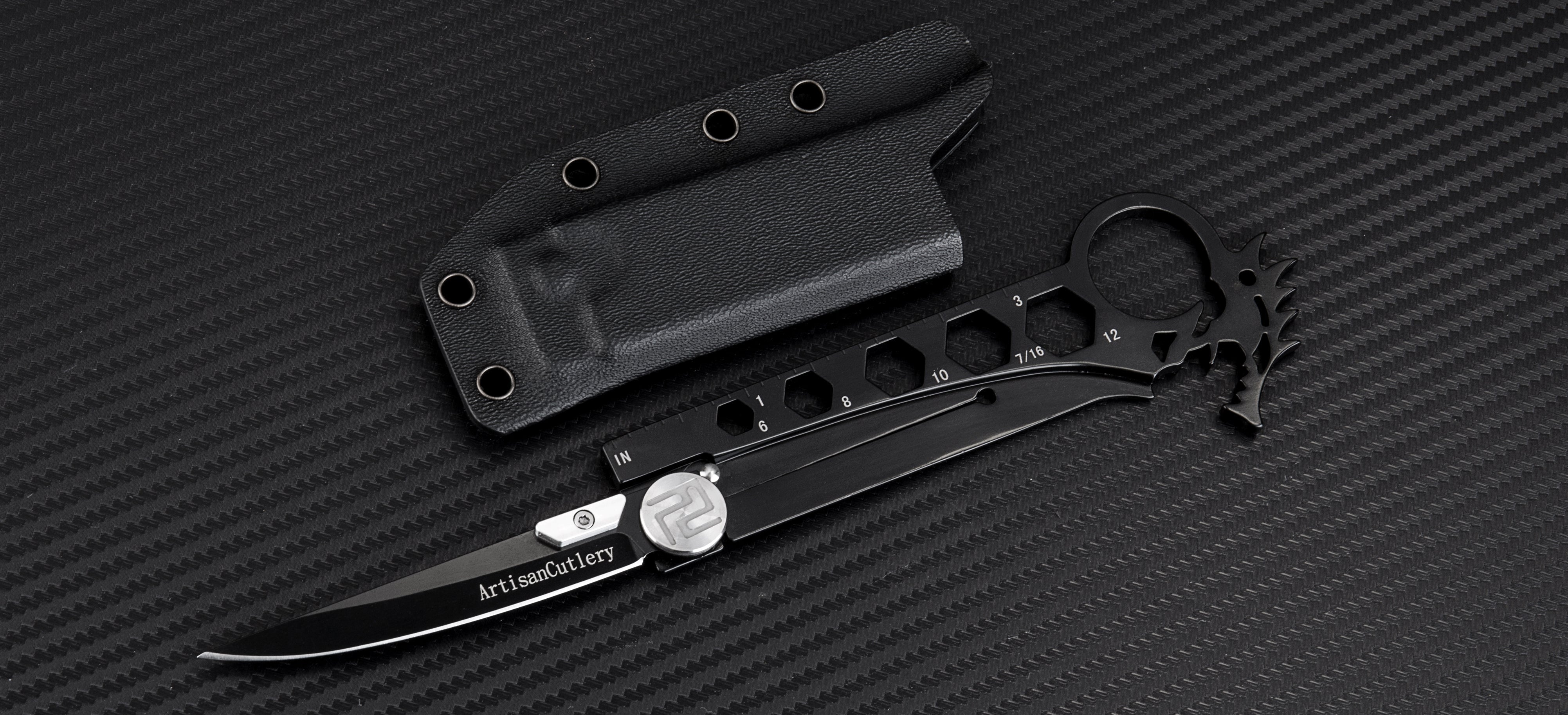 Artisan Cutlery Dragon ATG-1606 AUS-8 Blade Stainless Steel Handle Folding Knives