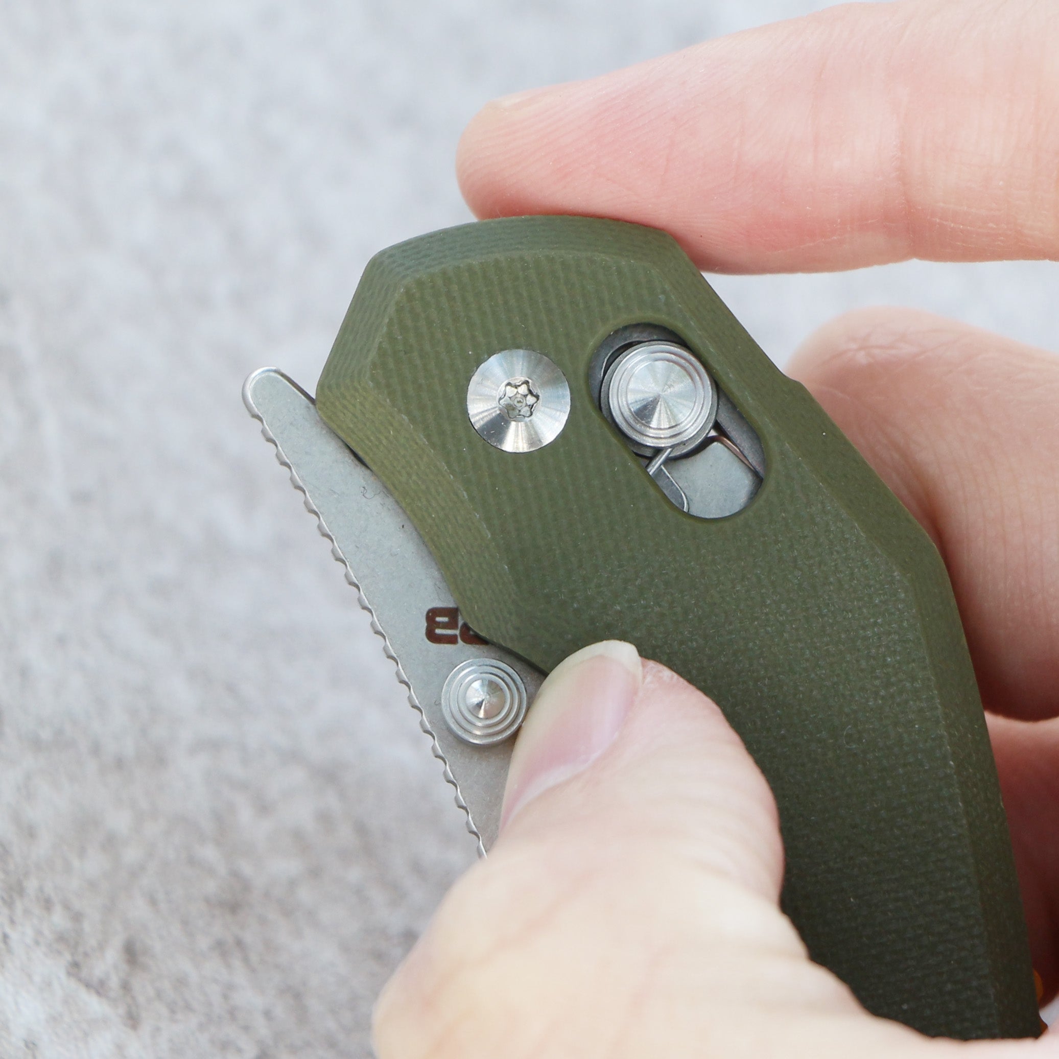 CJRB Nanner J1955 AR-RPM9 Steel Blade G10 Handle Folding Knives, Green