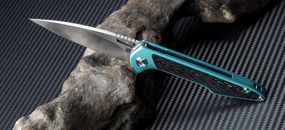 Artisan Cutlery Archaeo ATZ-1821GS M390 Blade Titanium Handle Folding Knives