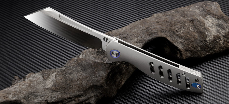 Artisan Cutlery Tomahawk ATZ-1815G M390 Blade Titanium Handle Folding Knives