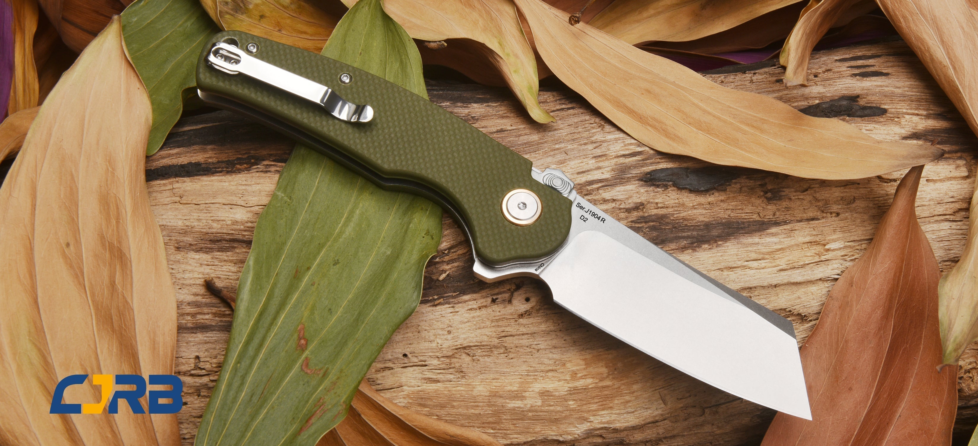 CJRB Crag J1904R folding knife with G10 handle
