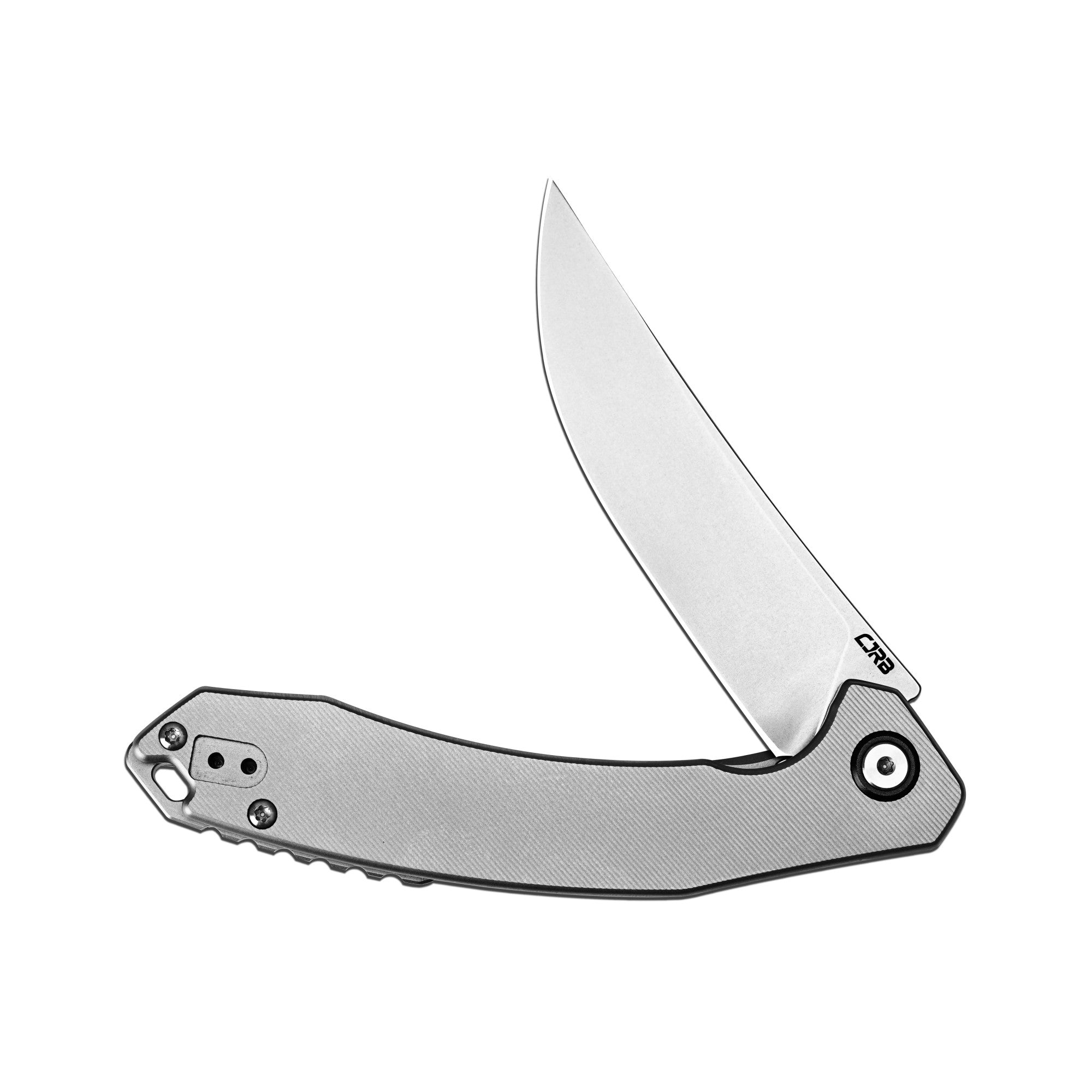 CJRB Gobi Flipper & Liner Lock Titanium Handle (3.5'' CPM S90V Stone Wash Blade) J1906G-TI (Exclusive)