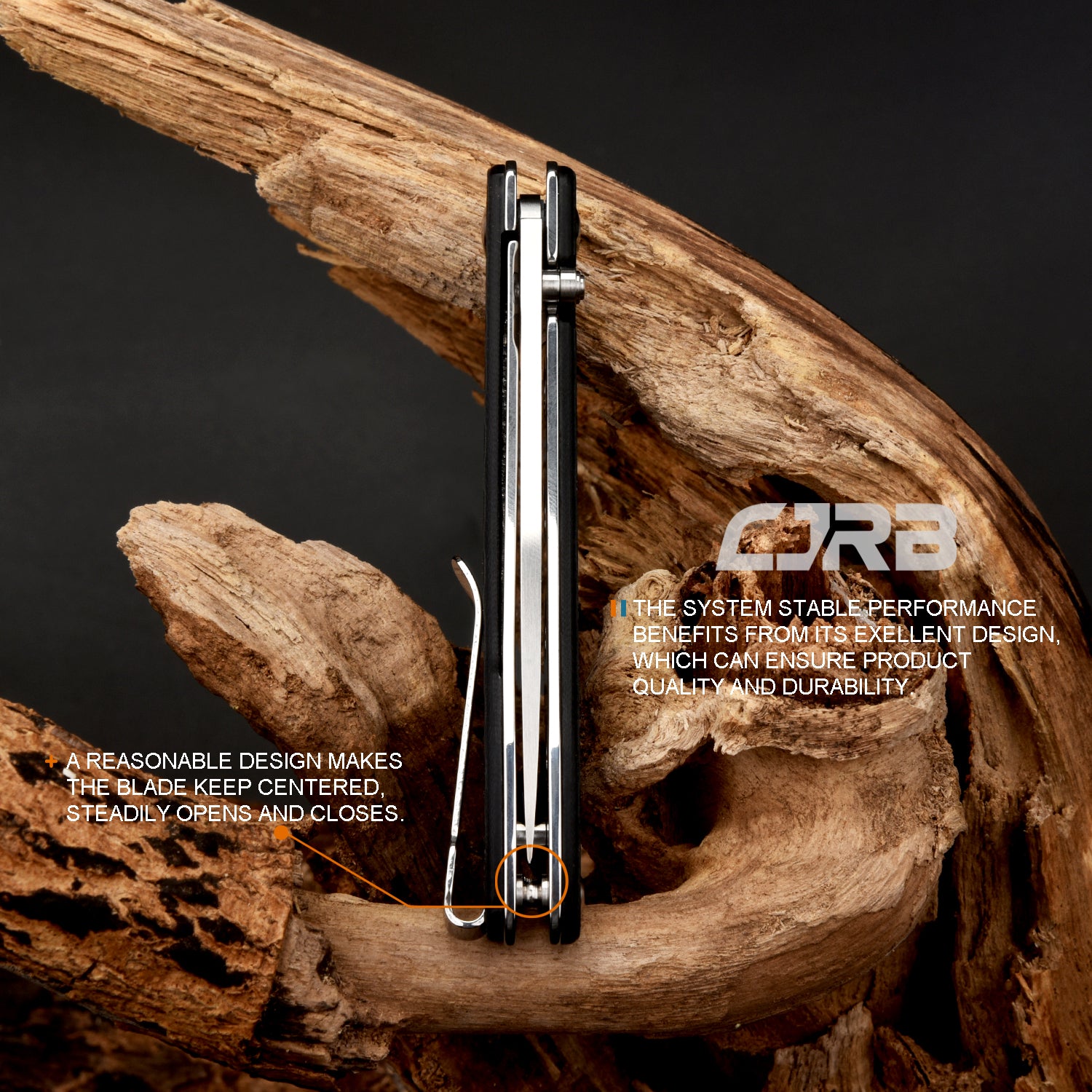 CJRB Ria J1917 AR-RPM9 Steel Blade Marbled Carbon Fiber Handle Folding Knives