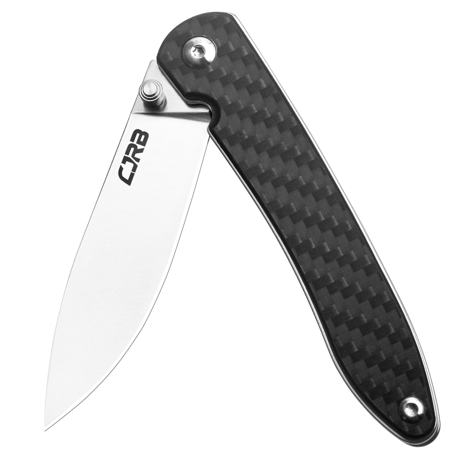 CJRB Ria J1917 AR-RPM9 Steel Blade Marbled Carbon Fiber Handle Folding Knives