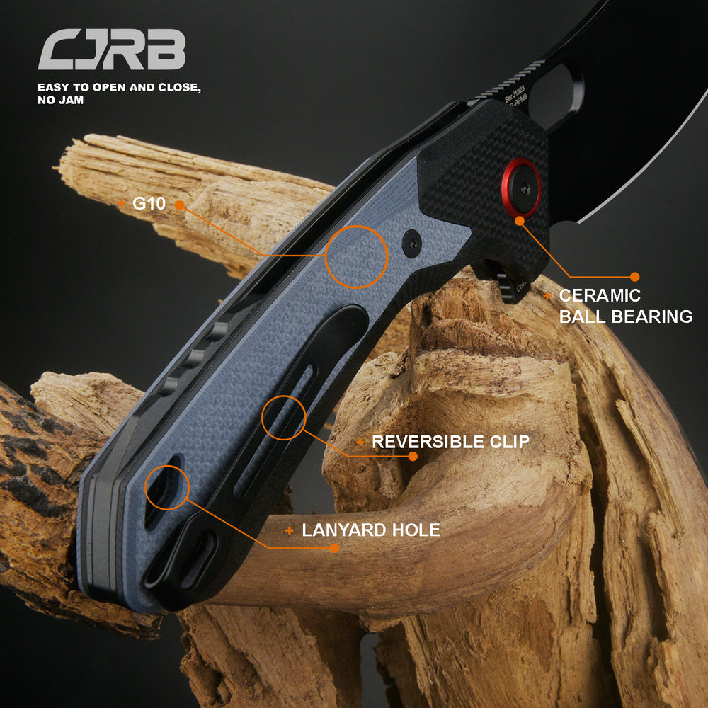 CJRB Caldera J1923 AR-RPM9 Steel Blade G10 Handle Folding Knives - Blue (J1923-BBU)