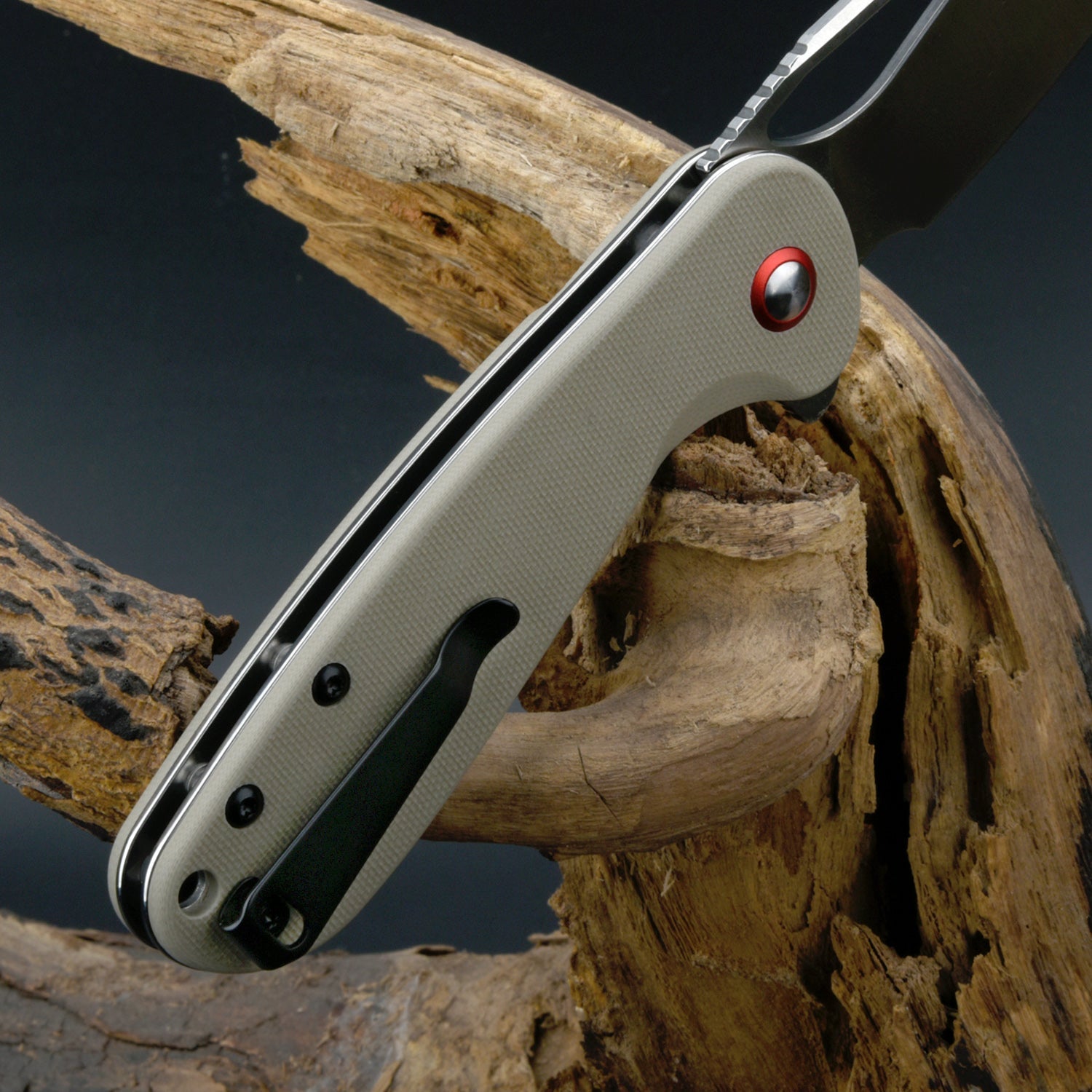 CJRB Lago J1926 AR-RPM9 Steel G10 Handle Folding Knives - Sand Polish Blade Desert G10 Handle (J1926-DE)