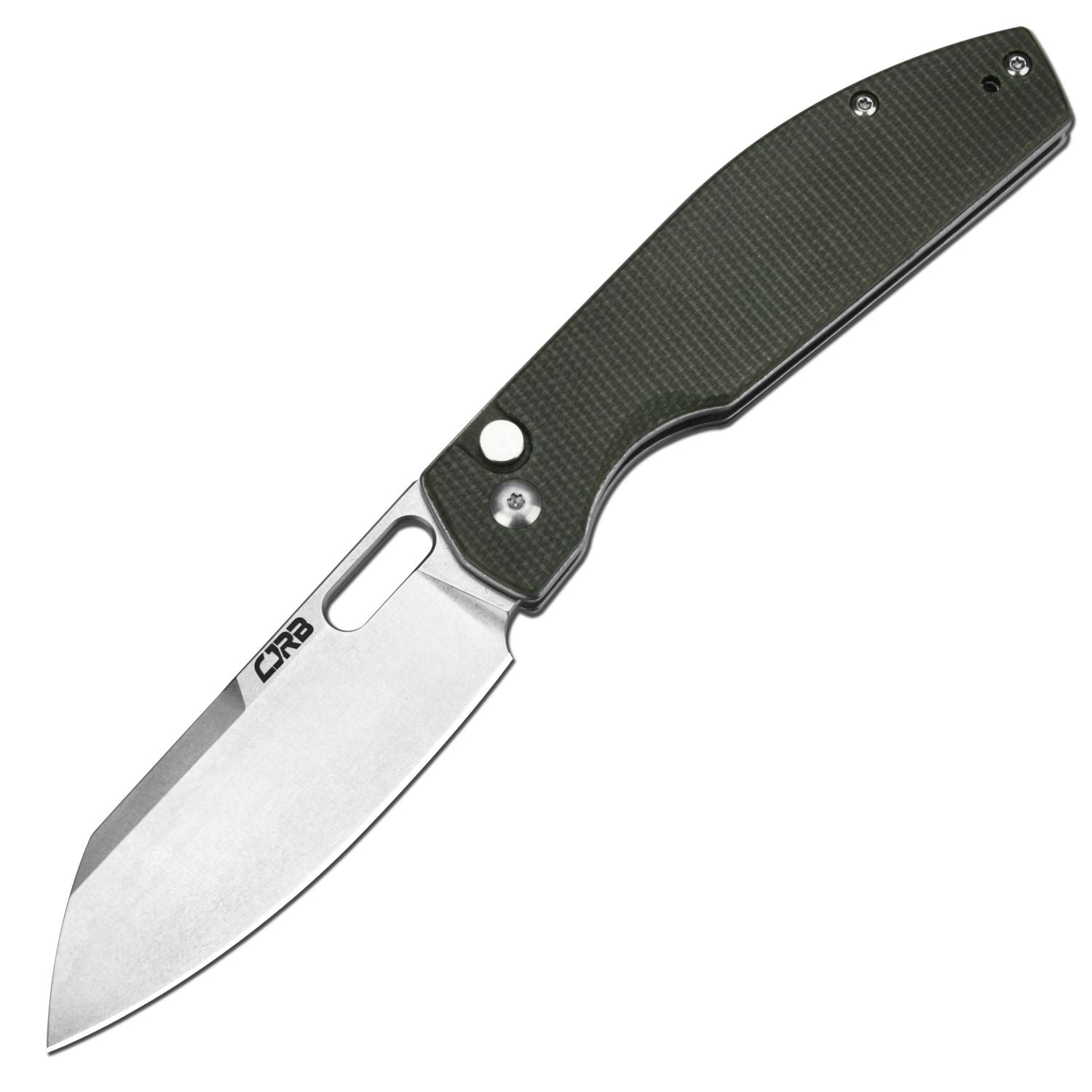 CJRB Ekko J1929 Button Lock AR-RPM9 Steel Blade Folding Knives - Micarta Green (J1929B-MGN)