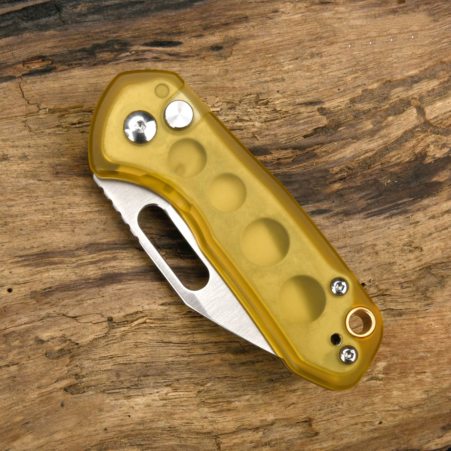 CJRB Mini Pyrite J1933 AR-RPM9 Steel Blade Ultem Handle Folding Knives