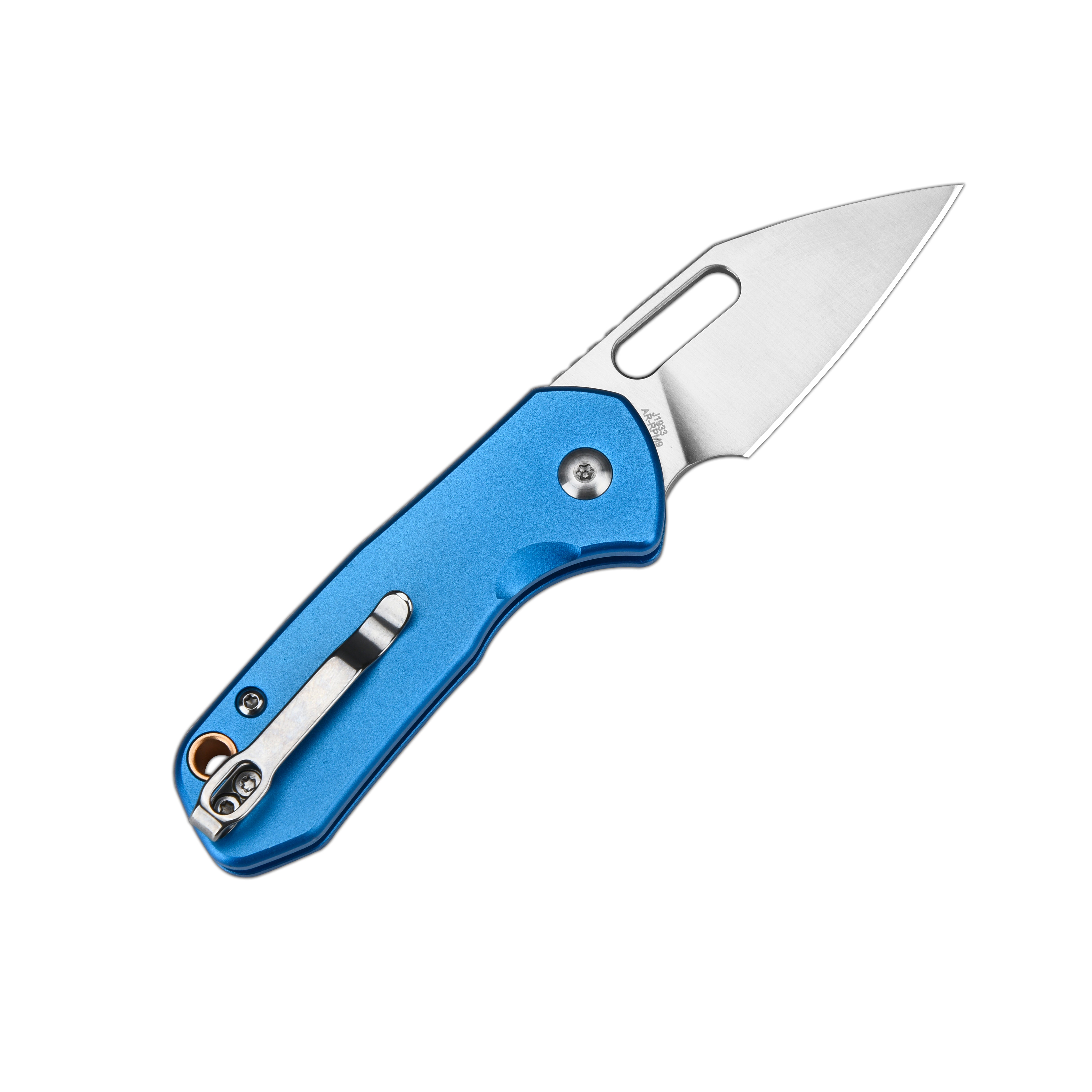 Cjrb Mini Pyrite J1933 AR-RPM9 Steel Blade Aluminium Handle Folding Knives