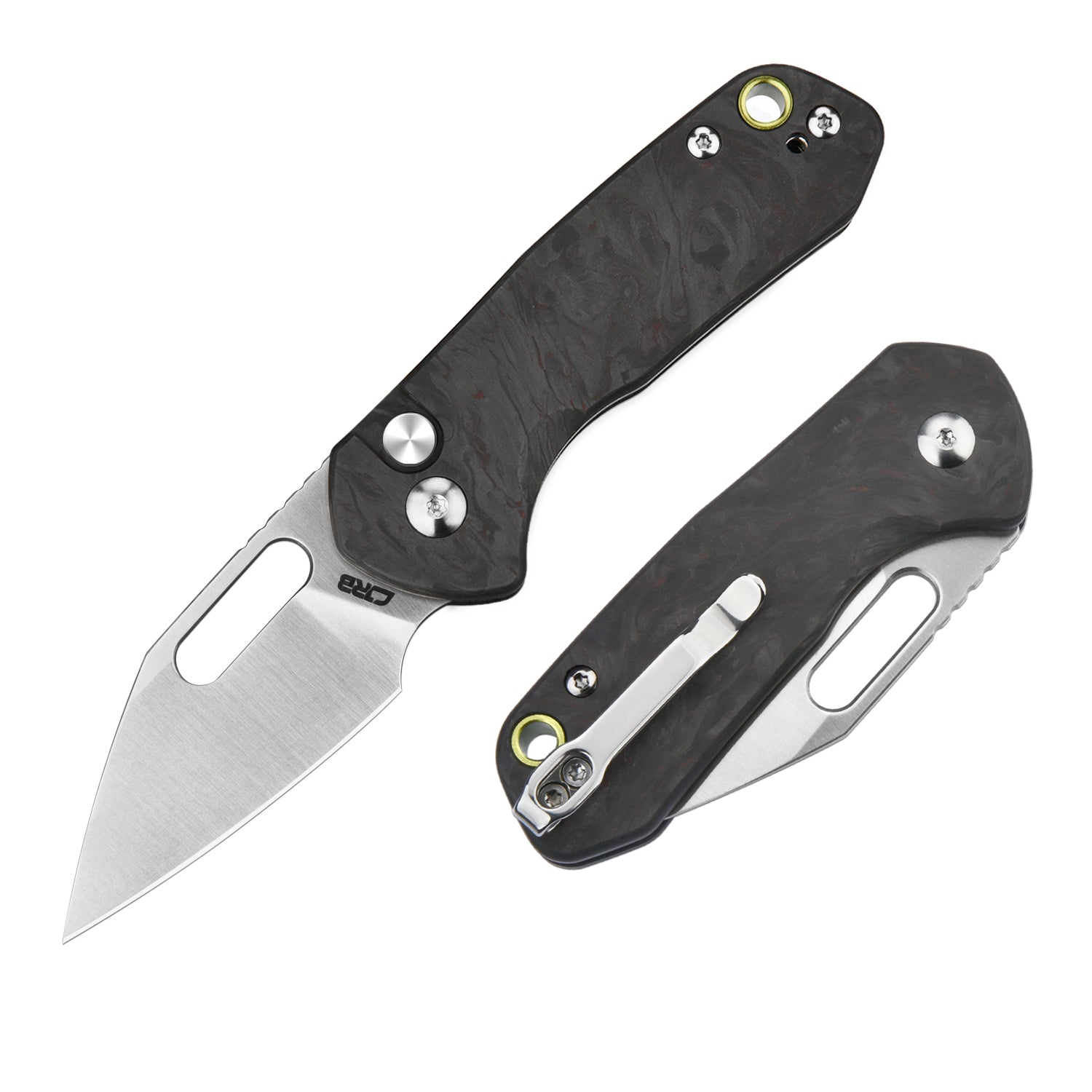 CJRB Mini Pyrite J1933 AR-RPM9 Steel Blade Forged Carbon Handle Folding Knives