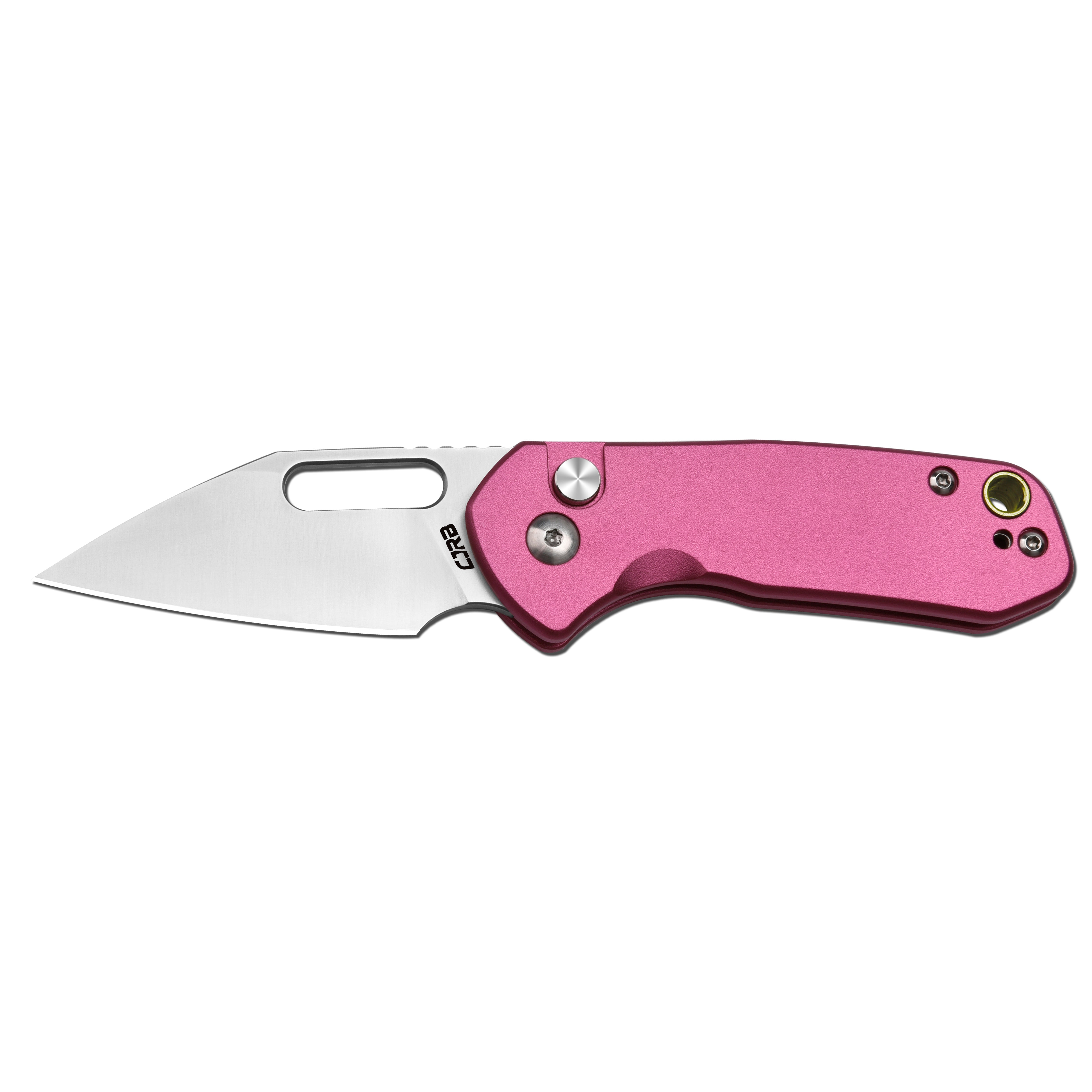 Cjrb Mini Pyrite J1933 AR-RPM9 Steel Blade Aluminium Handle Folding Knives - Sand Polish / Pink (J1933-PK)