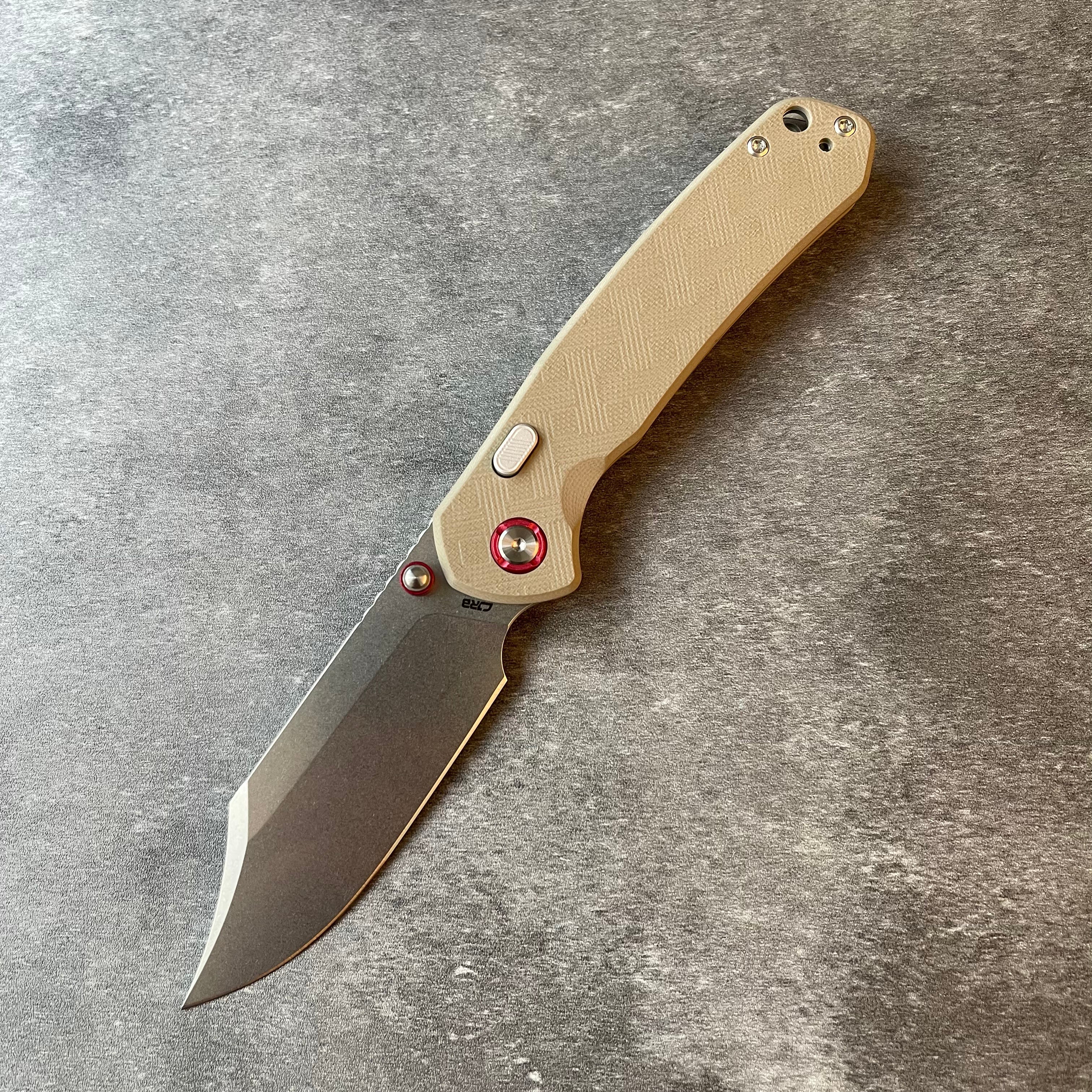 CJRB Bowie Pyrite J1942X AR-RPM9 Steel G10 Handle Folding Knives(Prototype)