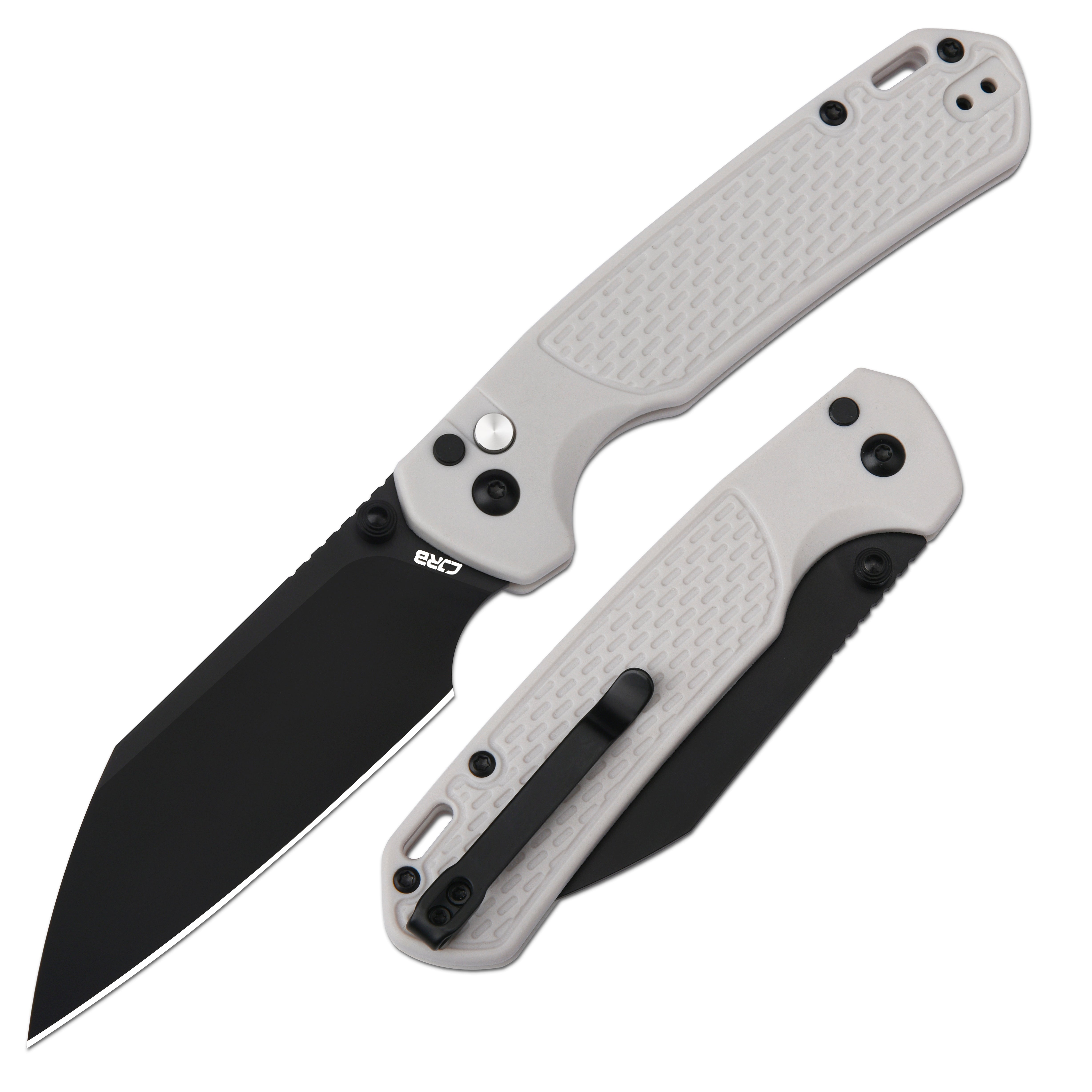 CJRB Large Pyrite-Light J1945L AR-RPM9 Steel Blade FRN Handle Folding Knives