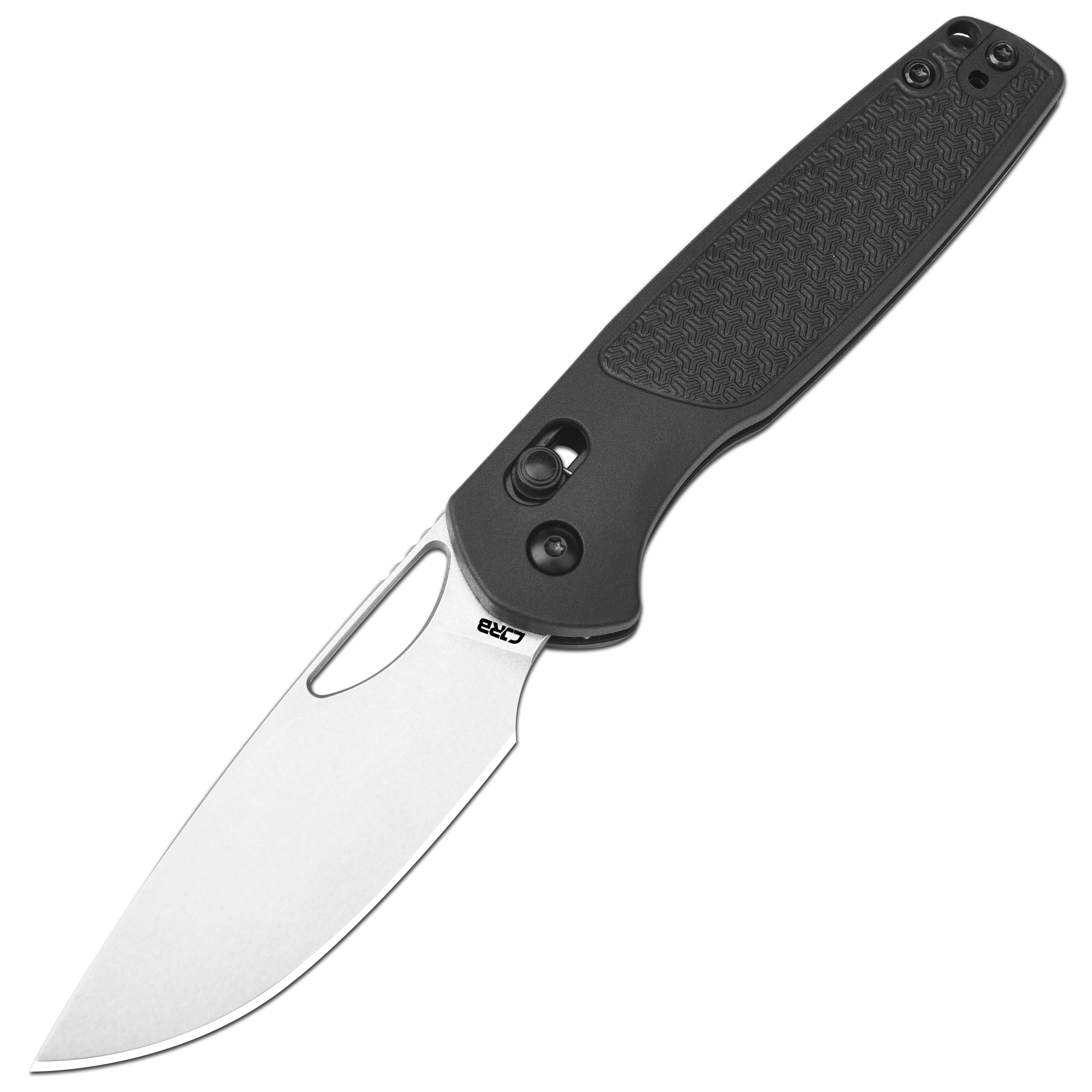 CJRB Acacia J1952 AR-RPM9 Blade Steel FRN Handle Folding Knives - Stone Wash Blade/Black FRN Handle (J1952-BK)