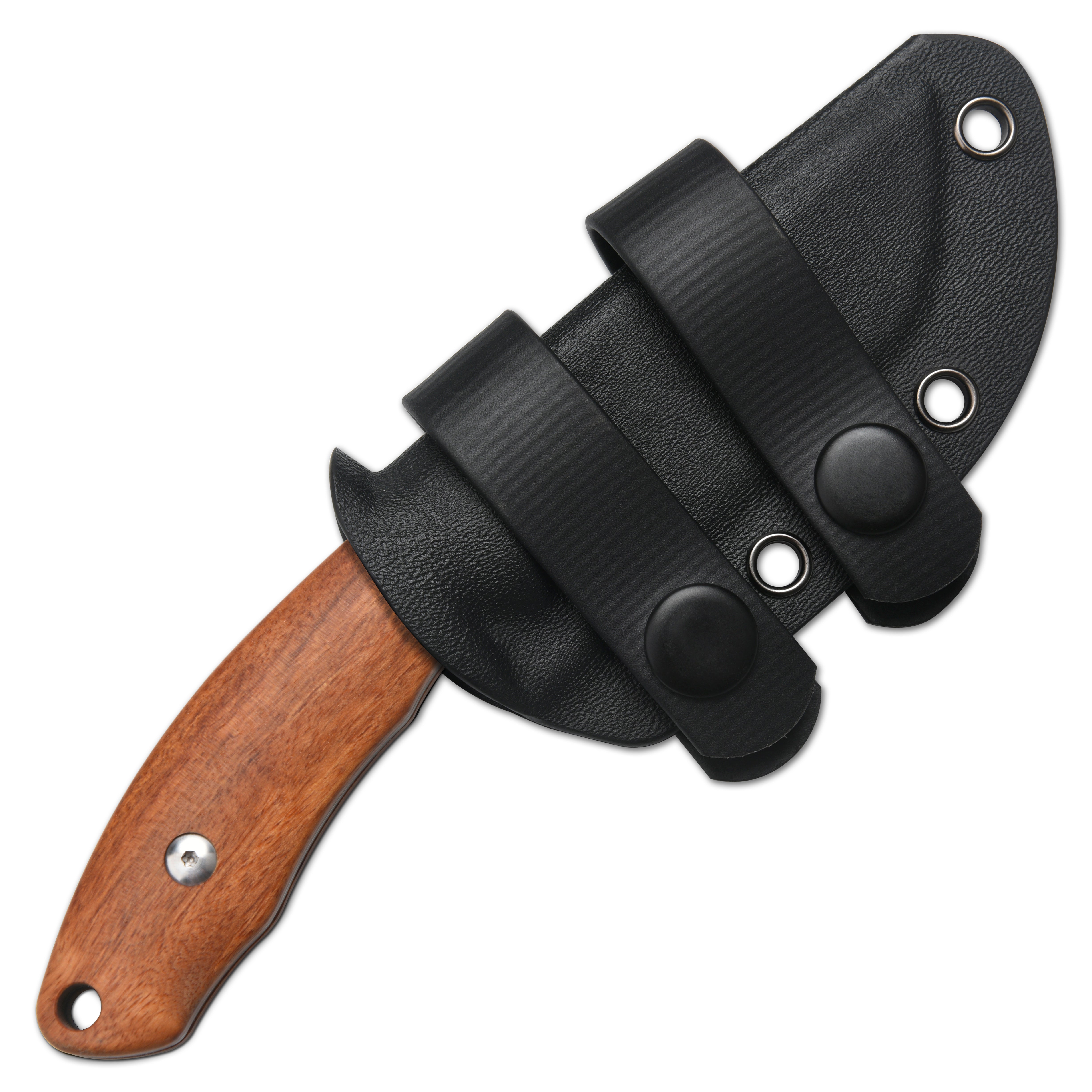 CJRB Mutt J1958 AR-RPM9 Steel Blade Fixed Blade Knives - Wood (J1958-WD)