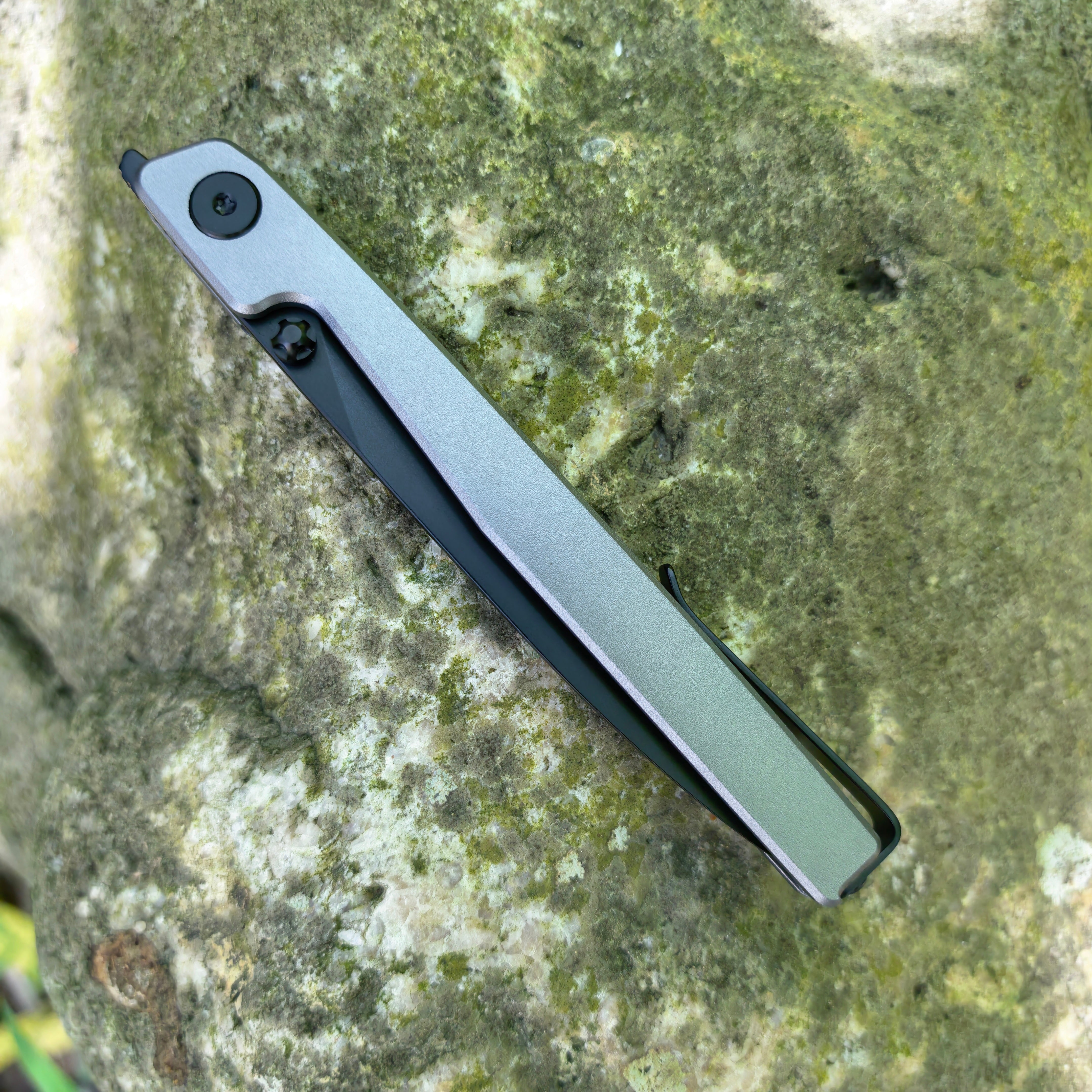 CJRB Prototype Lanky J1965 AR-RPM9 Steel Blade Aluminum Handle Folding Knives