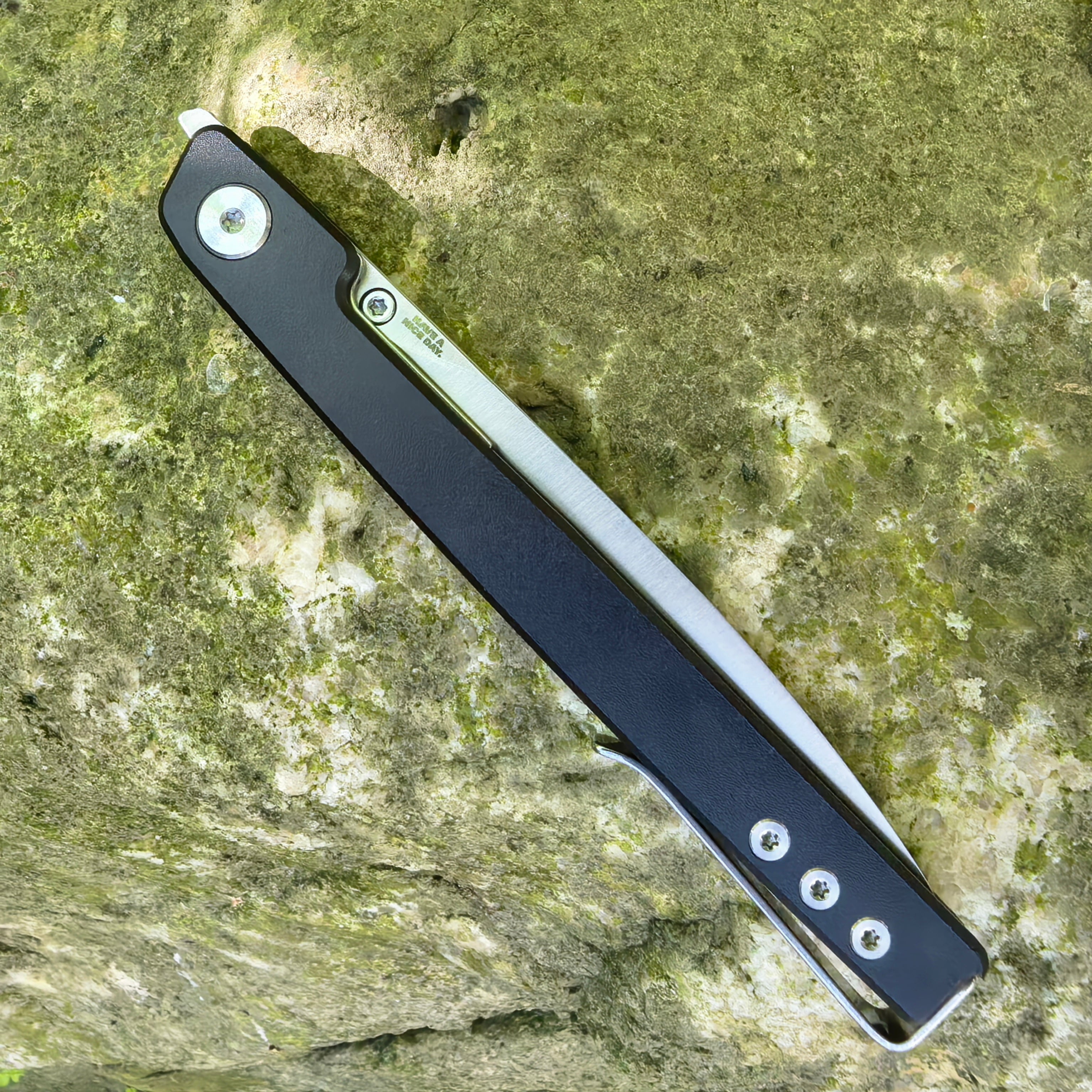CJRB Prototype Lanky J1965 AR-RPM9 Steel Blade Aluminum Handle Folding Knives