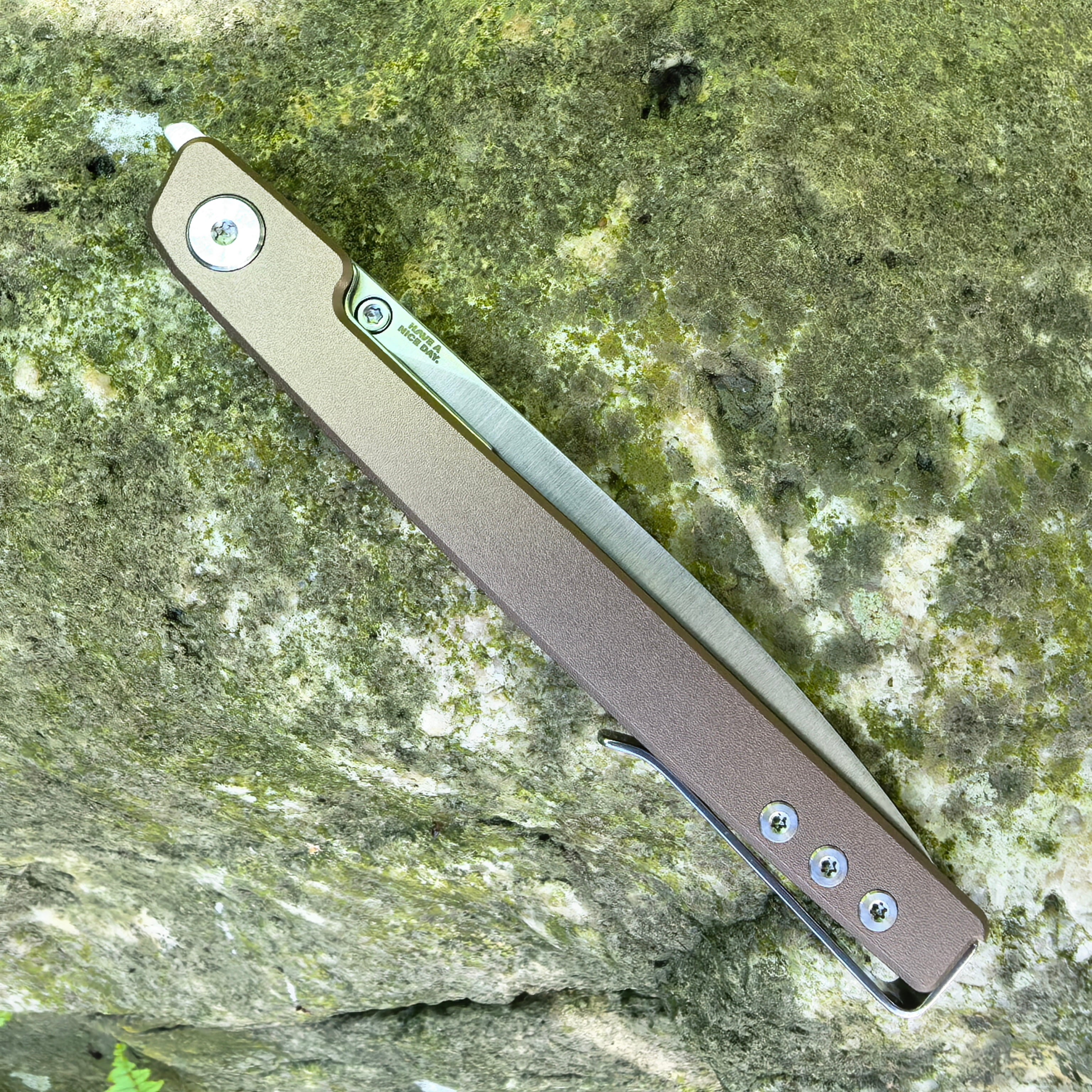 CJRB Prototype Lanky J1965 AR-RPM9 Steel Blade Aluminum Handle Folding Knives