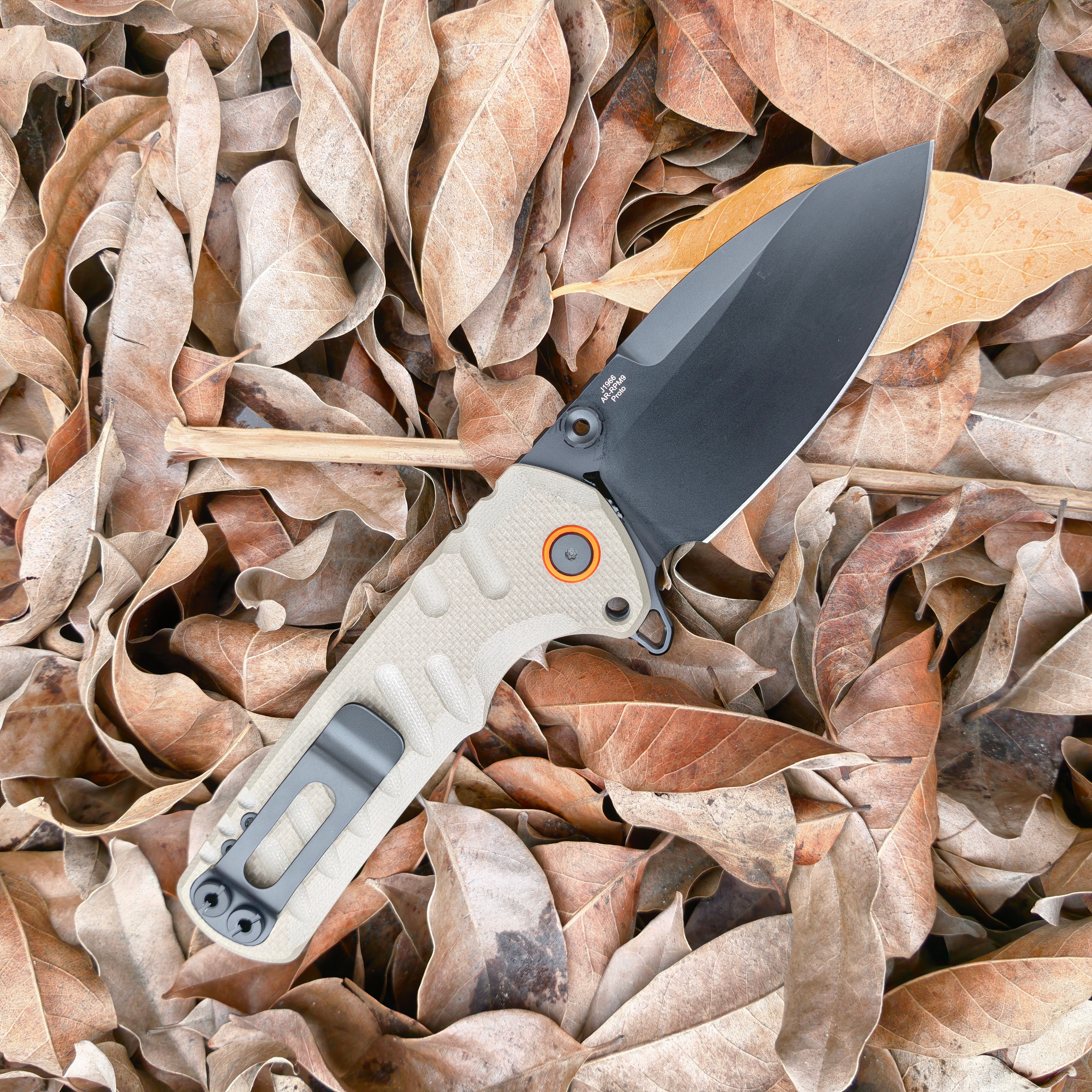 CJRB Prototype Tundra J1966 AR-RPM9 Steel Blade G10 Handle Folding Knives