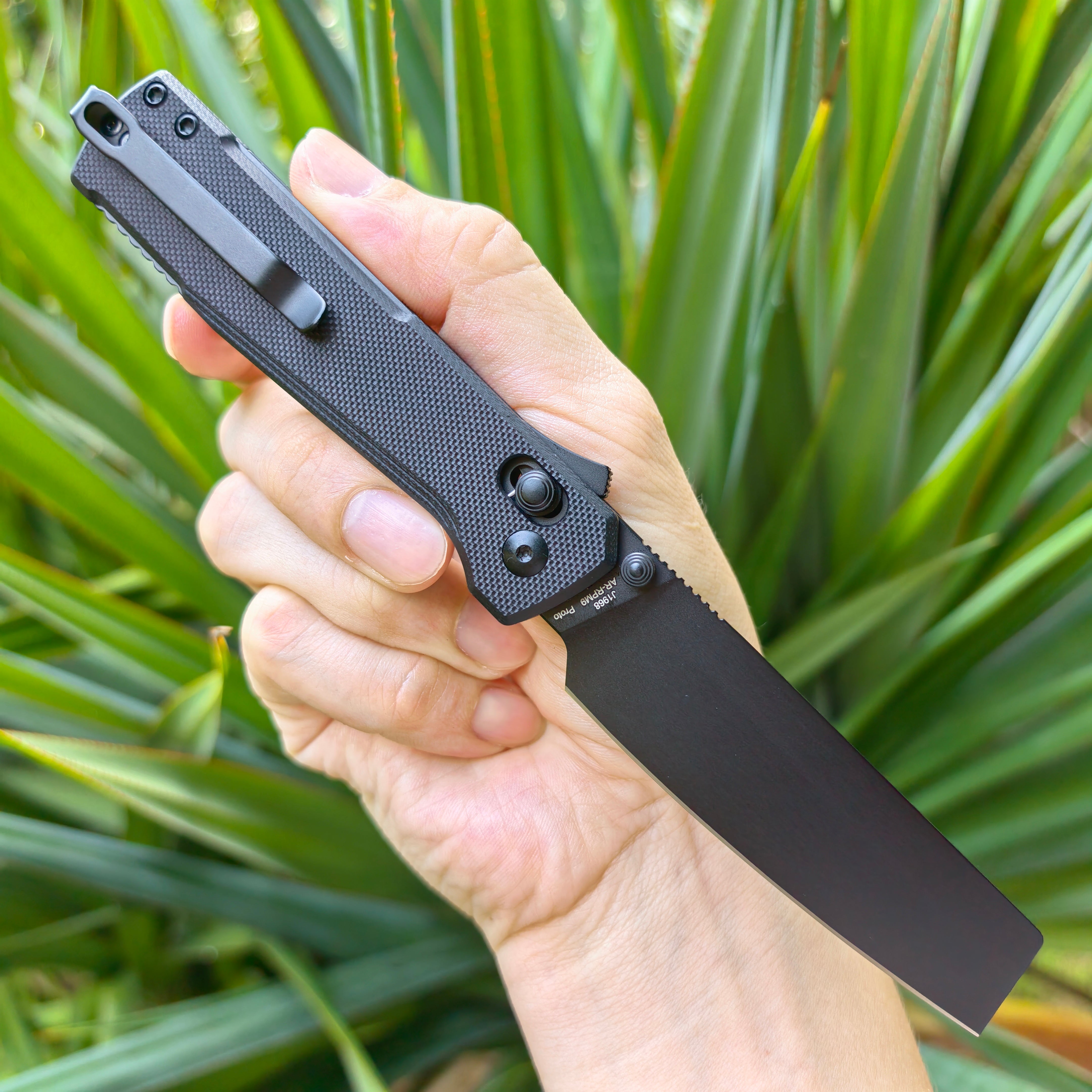 CJRB Prototype Breech J1968 AR-RPM9 Steel Blade G10 Handle Folding Knives