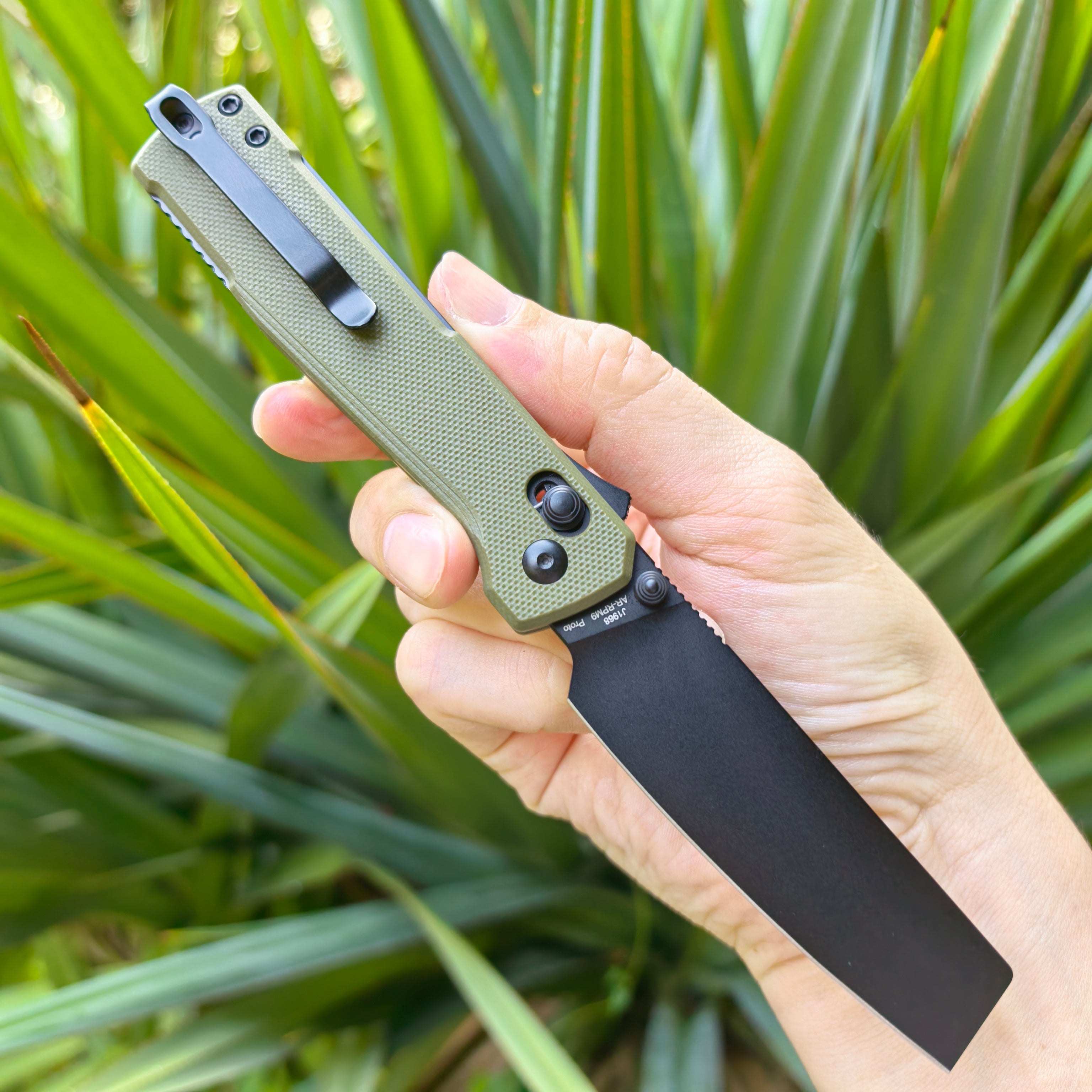 CJRB Prototype Breech J1968 AR-RPM9 Steel Blade G10 Handle Folding Knives
