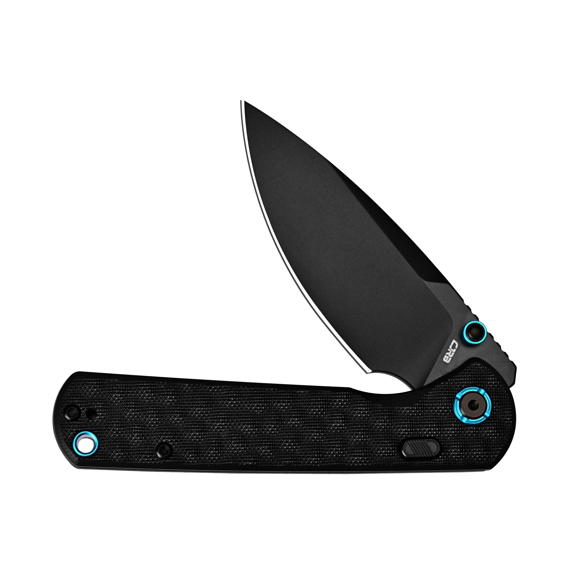 CJRB Latitude Thumb Stud & Top Liner Lock EDC Knife G10(3D-Textured) Handle(3.47'' AR-RPM9 Steel Black PVD Blade) J1975-NBK (Exclusive)