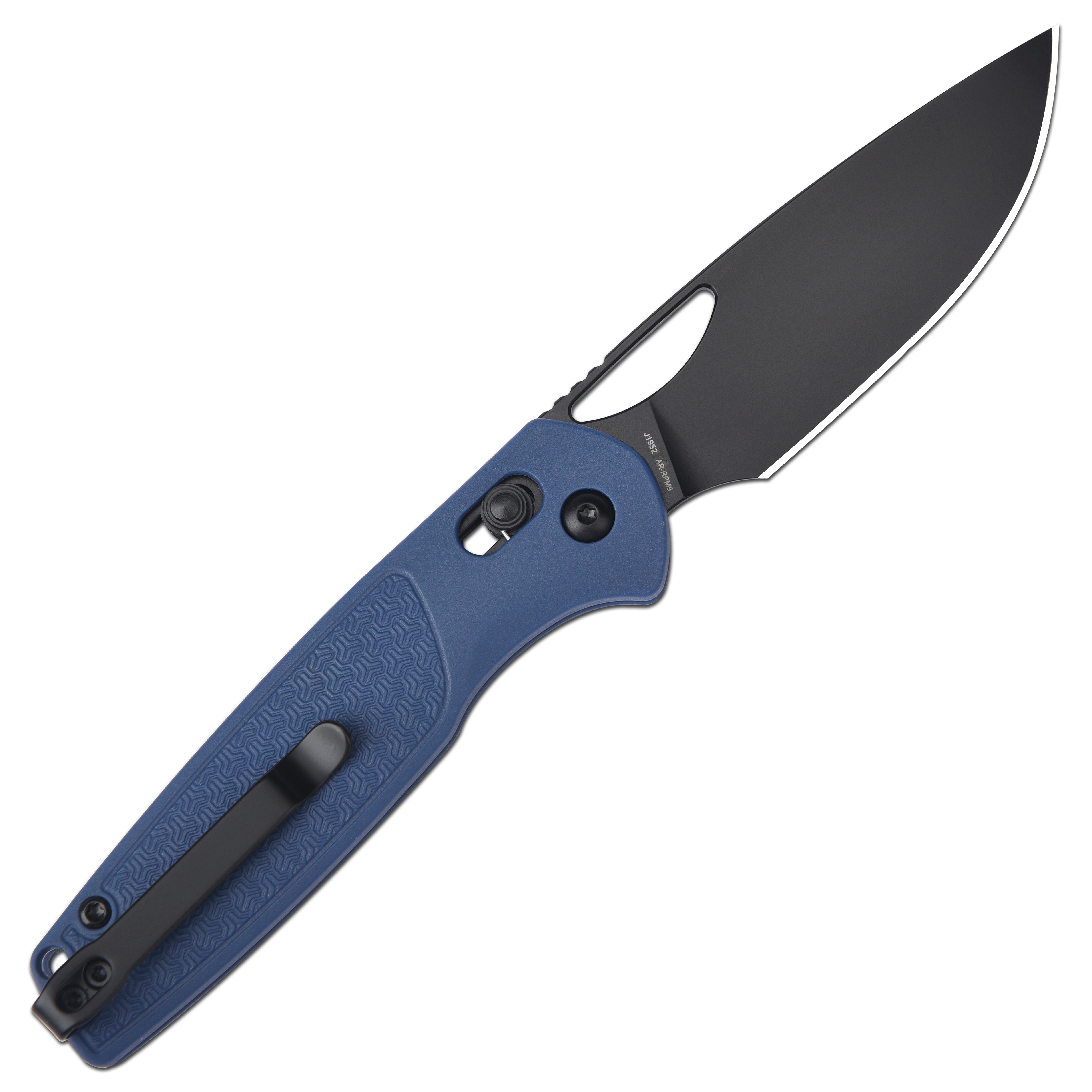 CJRB Acacia J1952 AR-RPM9 Blade Steel FRN Handle Folding Knives - Black PVD Blade/Blue FRN Handle (J1952-BBU)
