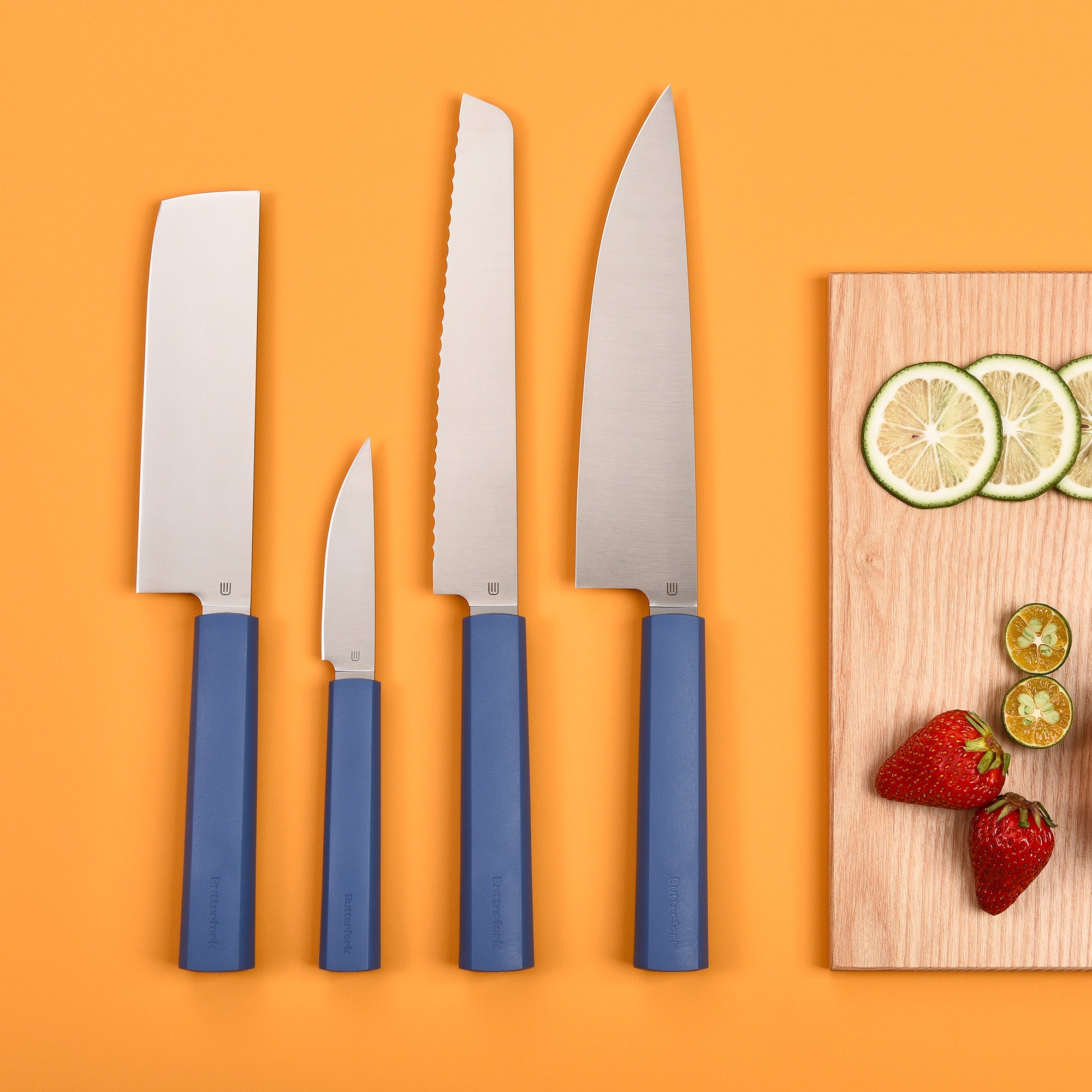 Butterfork Purest 8” Chef's Knife, AR-RPM9 Stainless Steel, Replaceable ABS Handle, Ultramarine