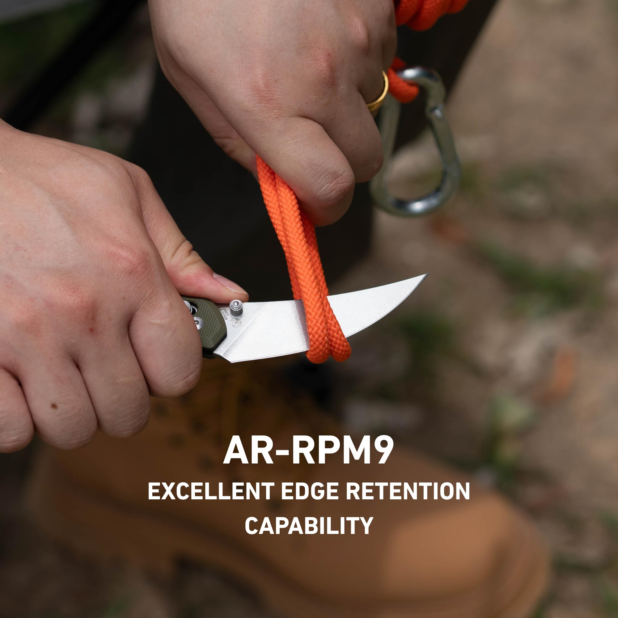 CJRB Nanner J1955 AR-RPM9 Steel Blade G10 Handle Folding Knives, Green