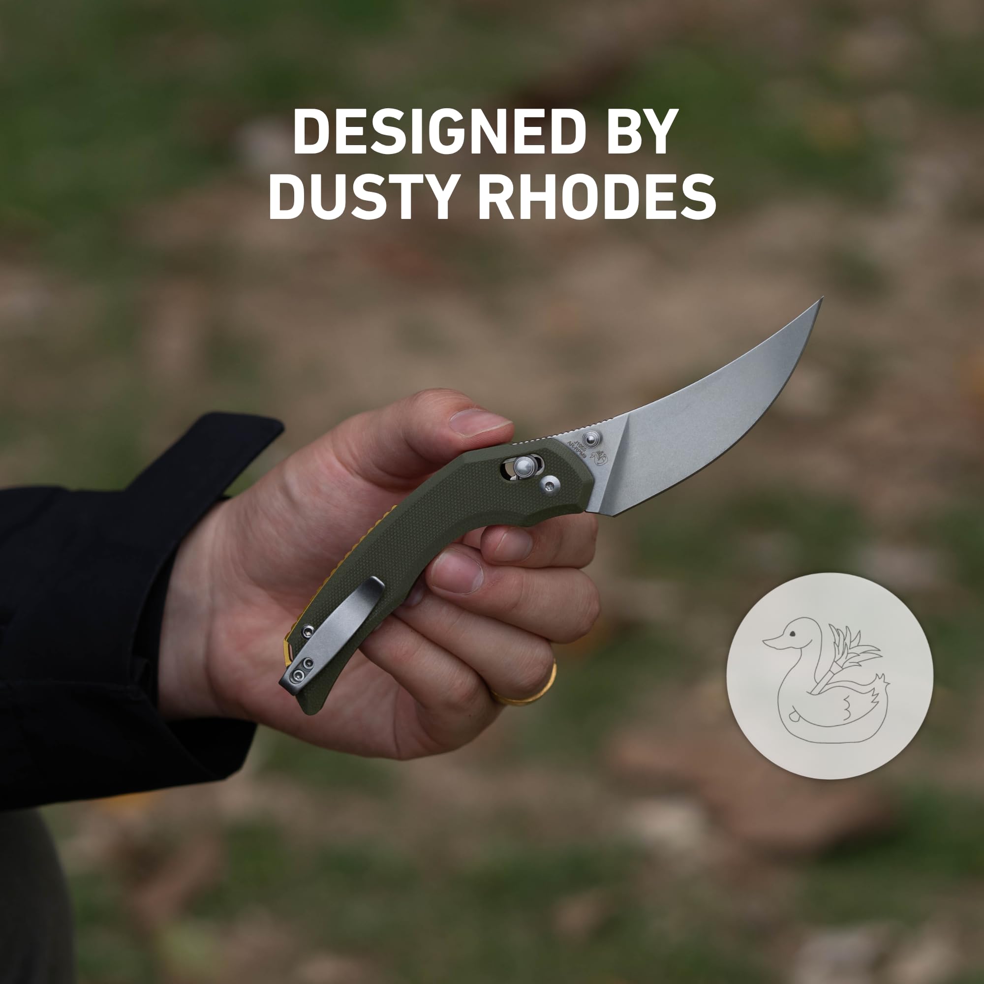 CJRB Nanner J1955 AR-RPM9 Steel Blade G10 Handle Folding Knives, Green