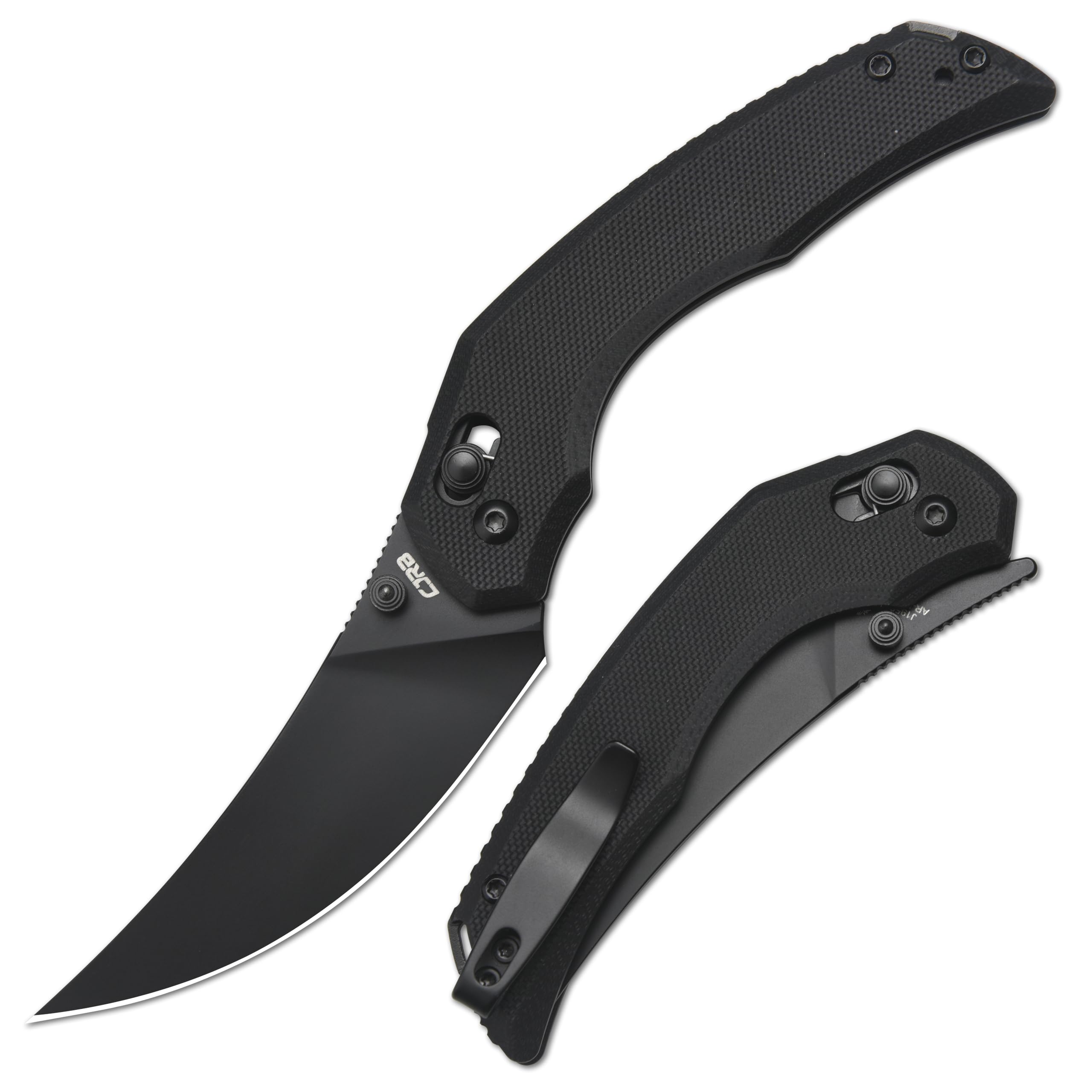 CJRB Nanner J1955 AR-RPM9 Steel Blade G10 Handle Folding Knives, Black