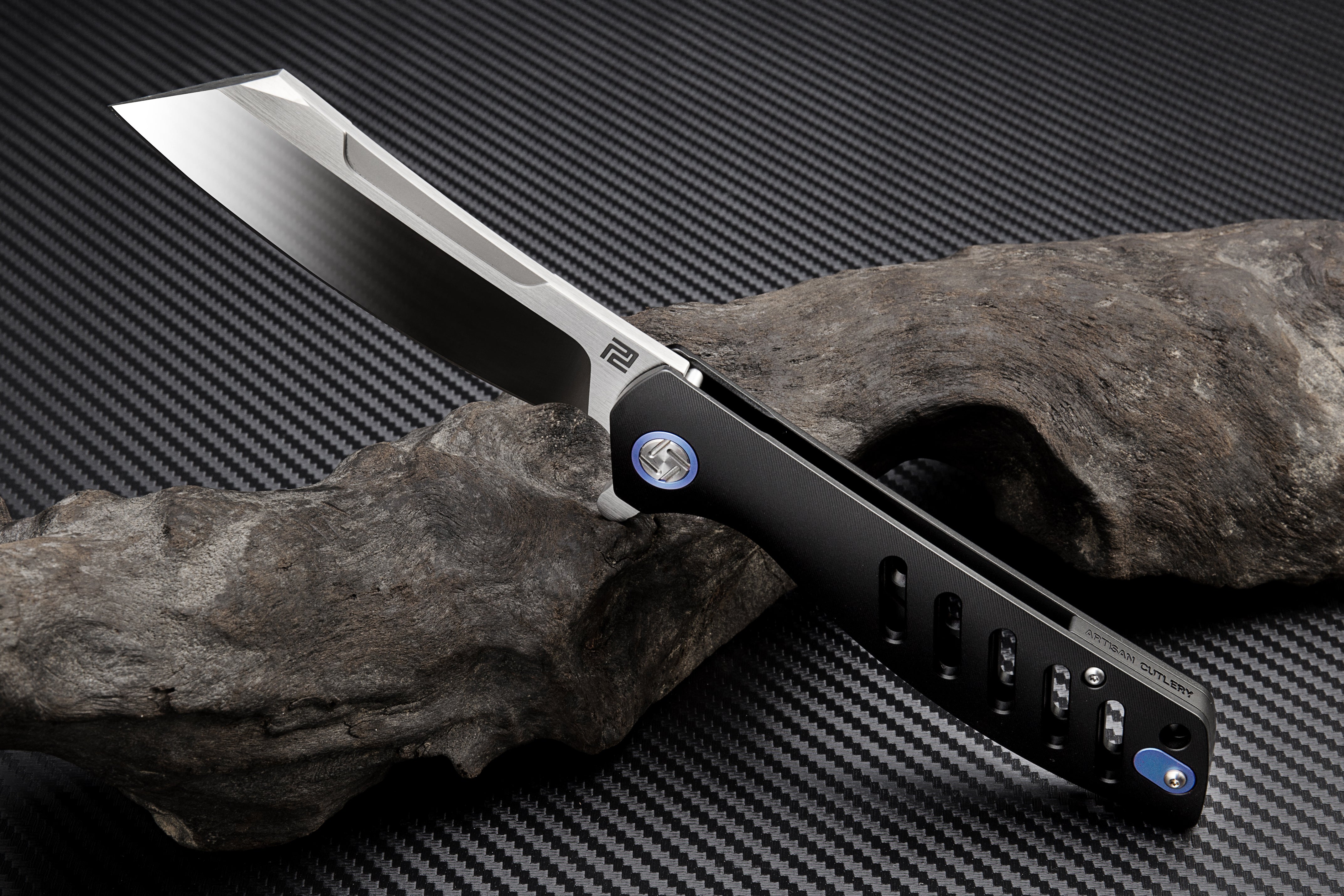 Artisan Cutlery Tomahawk ATZ-1815G M390 Blade Titanium Handle Folding Knives