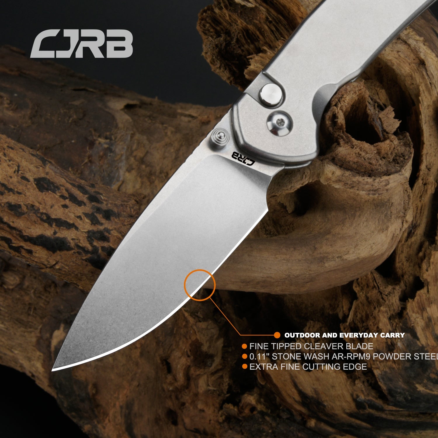 CJRB Pyrite J1925 AR-RPM9 Steel Blade Steel Handle Folding Knives