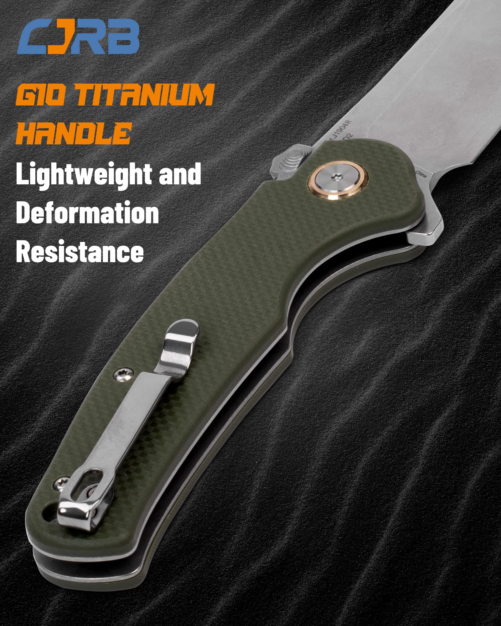 CJRB Crag J1904 D2/AR-RPM9 Blade G10 Handle Folding Knives