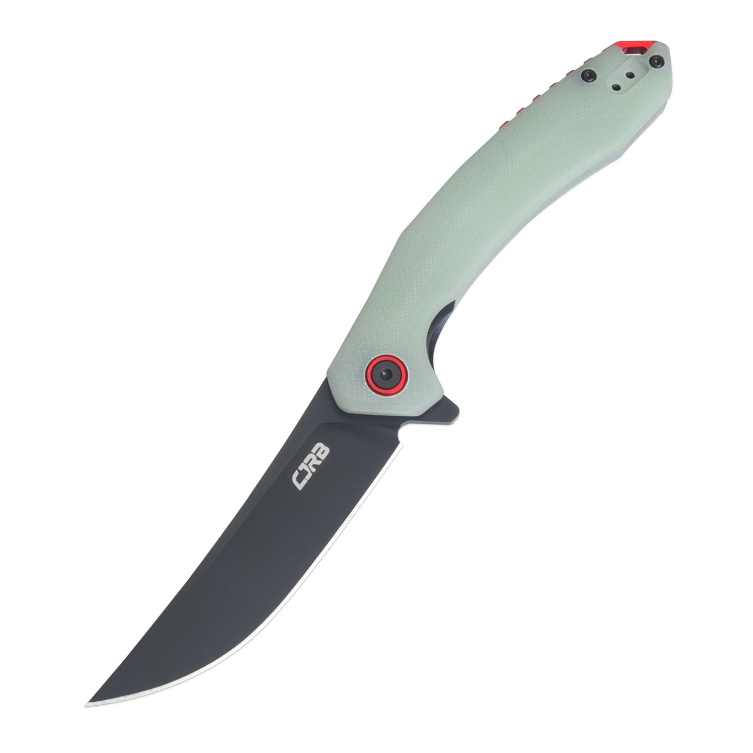 CJRB Gobi J1906 AR-RPM9 Steel Black Pvd Blade G10 Handle Folding Knives - Natural Green (J1906-BNTG)