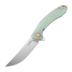Cjrb Gobi J1906 AR-RPM9 Blade G10(Contoured & Cnc Pattern Texture) Handle Folding Knives - Natural Green (J1906-NTG)